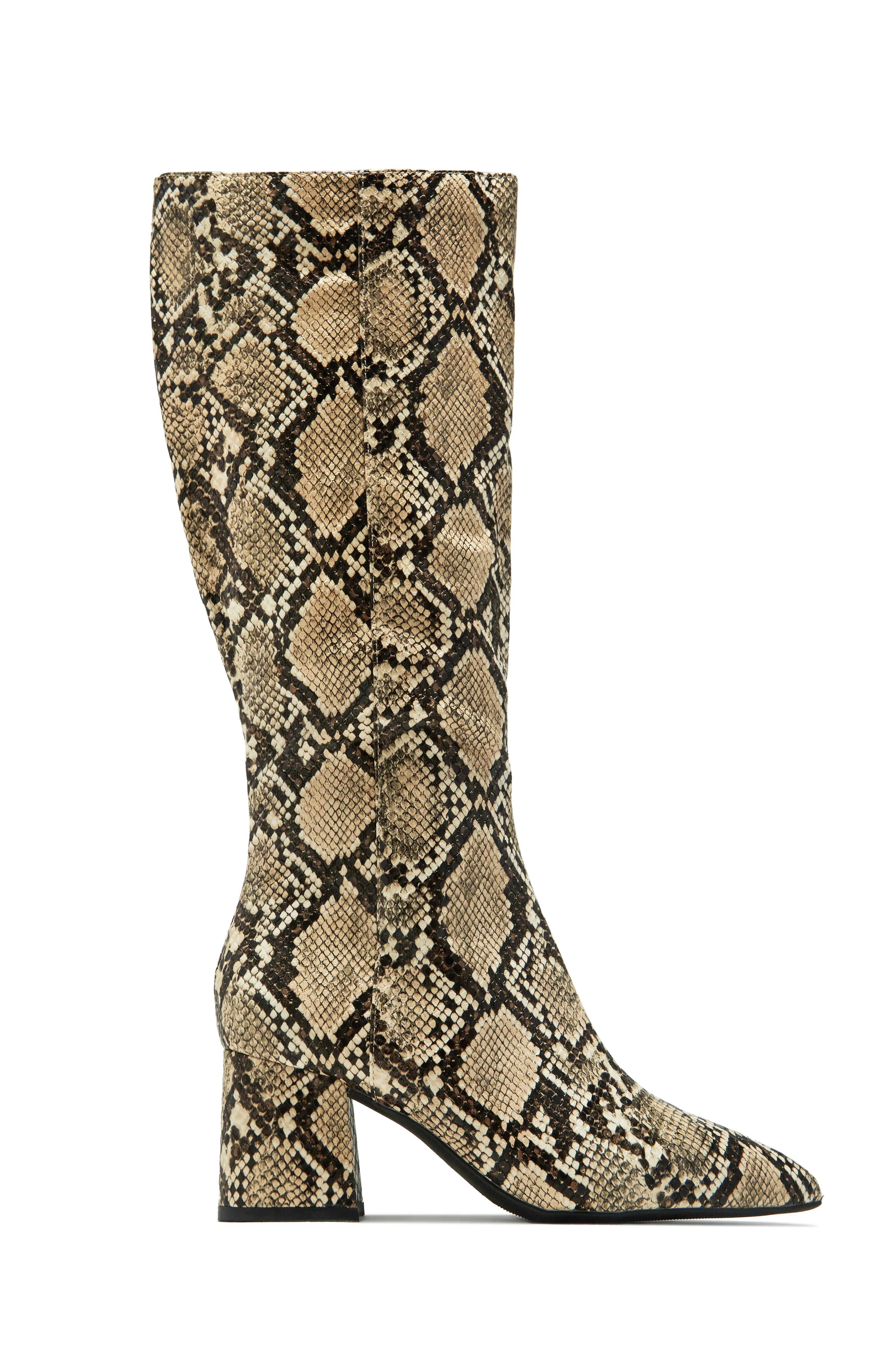 Adri Block Heel Boots - Snake - Image 8