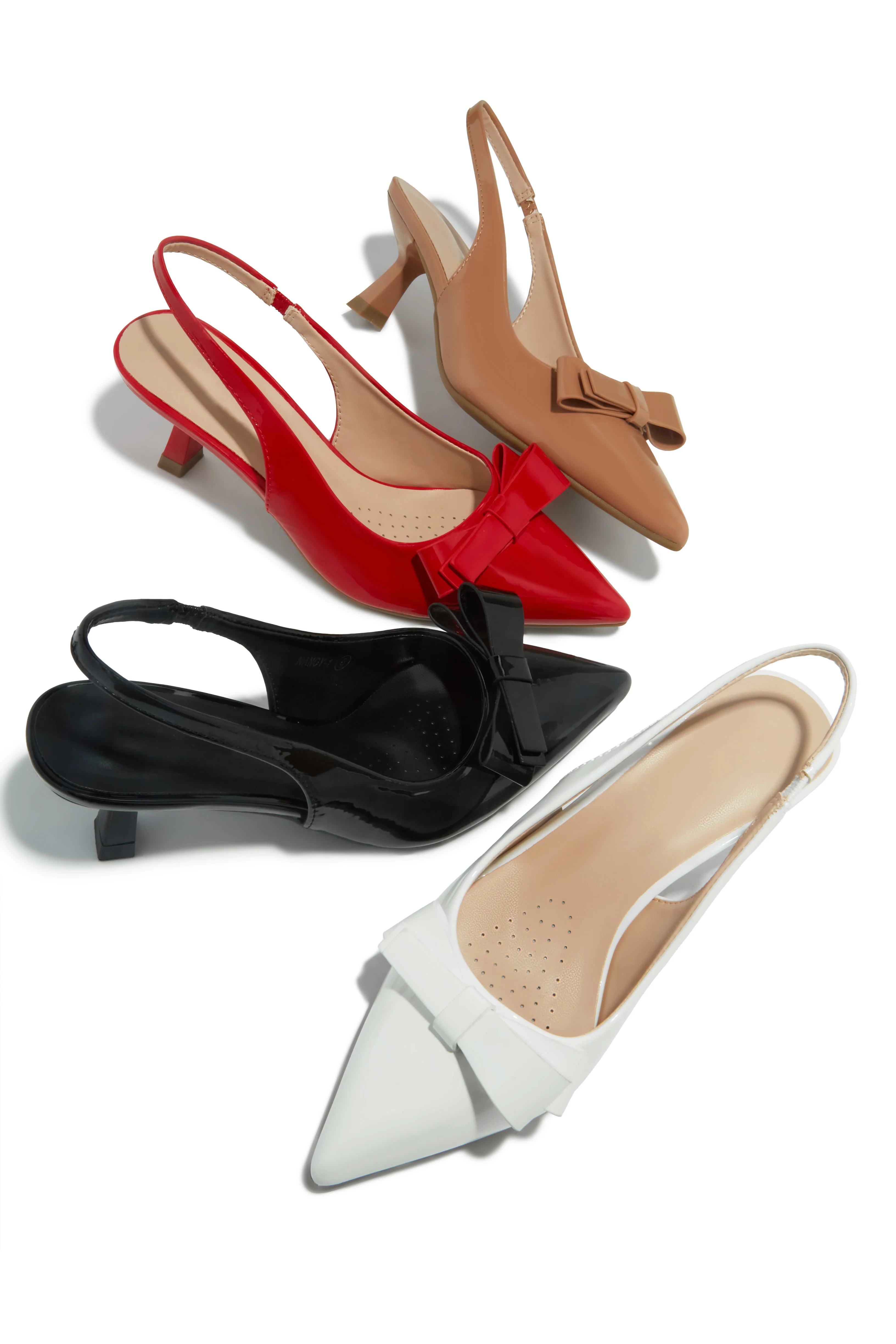 Alayna Mid Heel Slingback Pumps - Red - Image 5