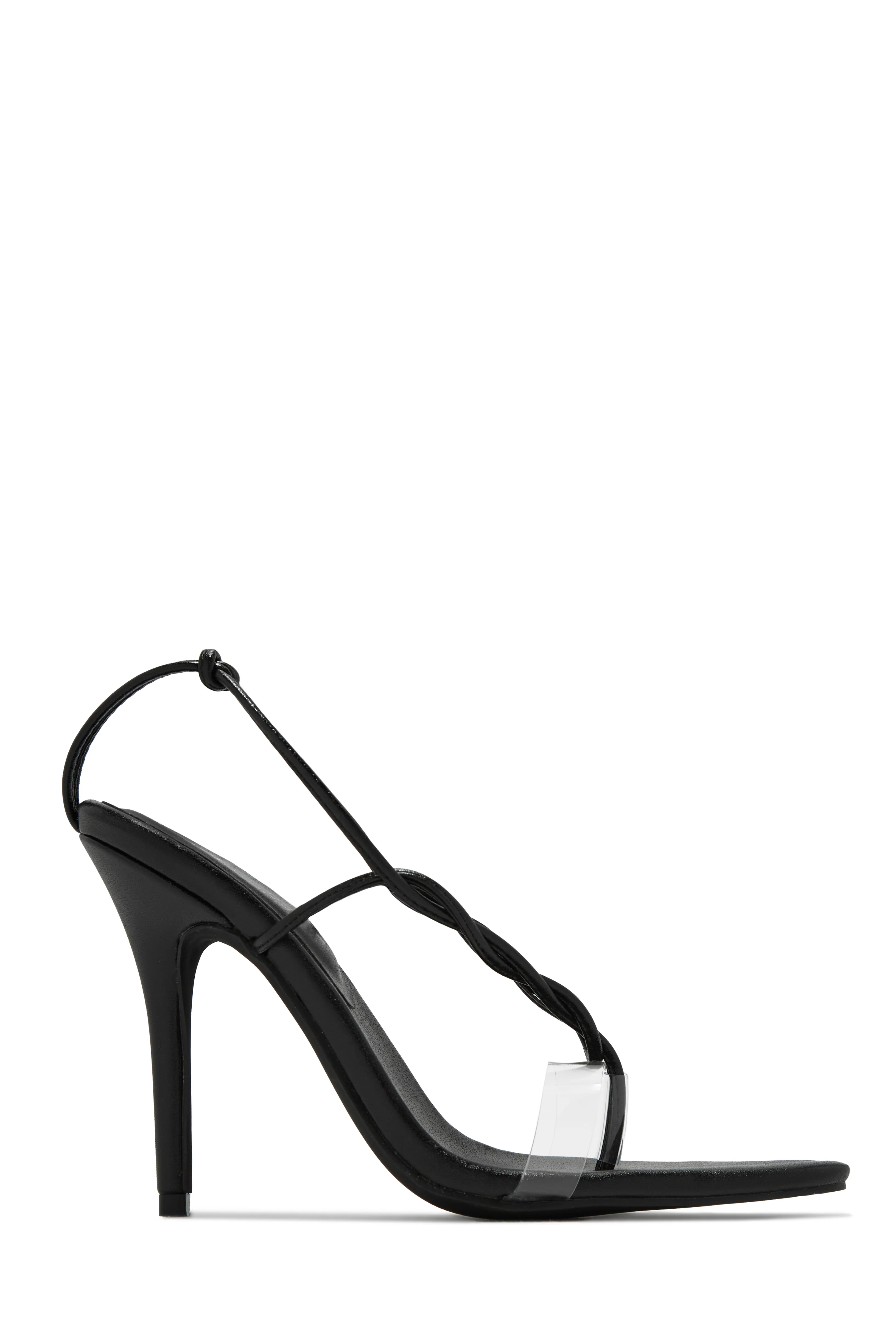 Aleena Clear Strap High Heels - Silver - Image 5