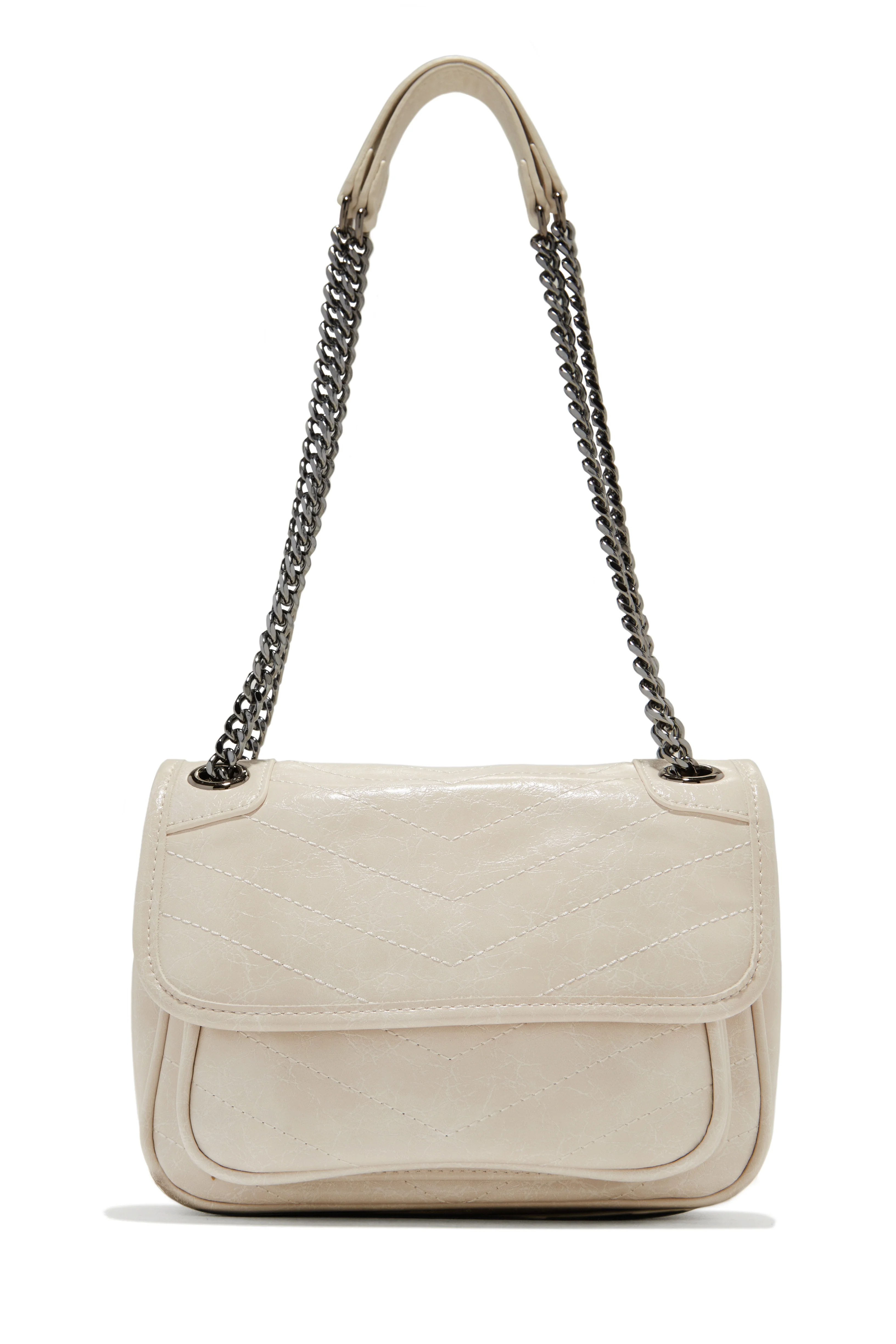 Alicia Quilted Crossbody Bag - Natural - Image 10
