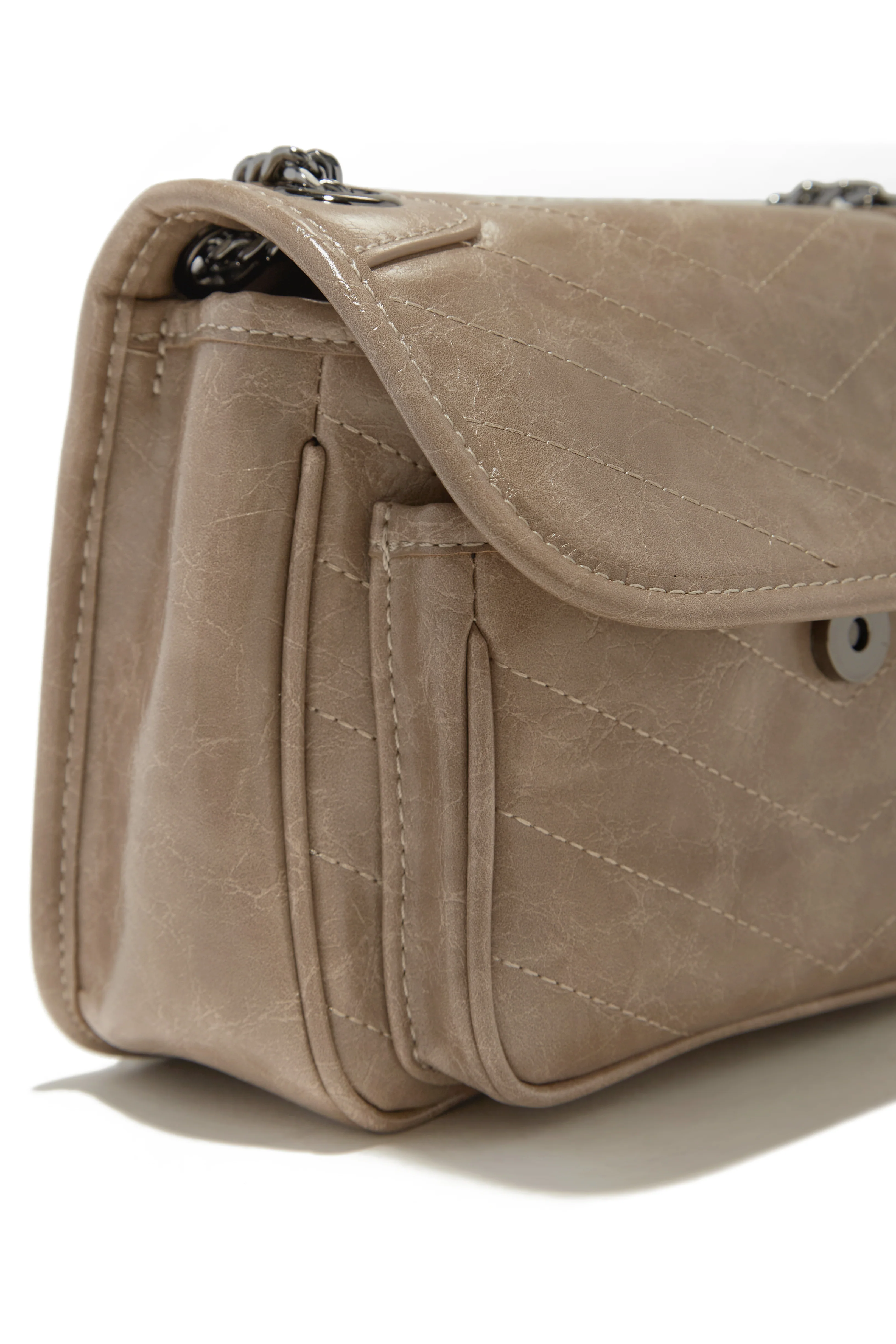 Alicia Quilted Crossbody Bag - Natural - Image 5