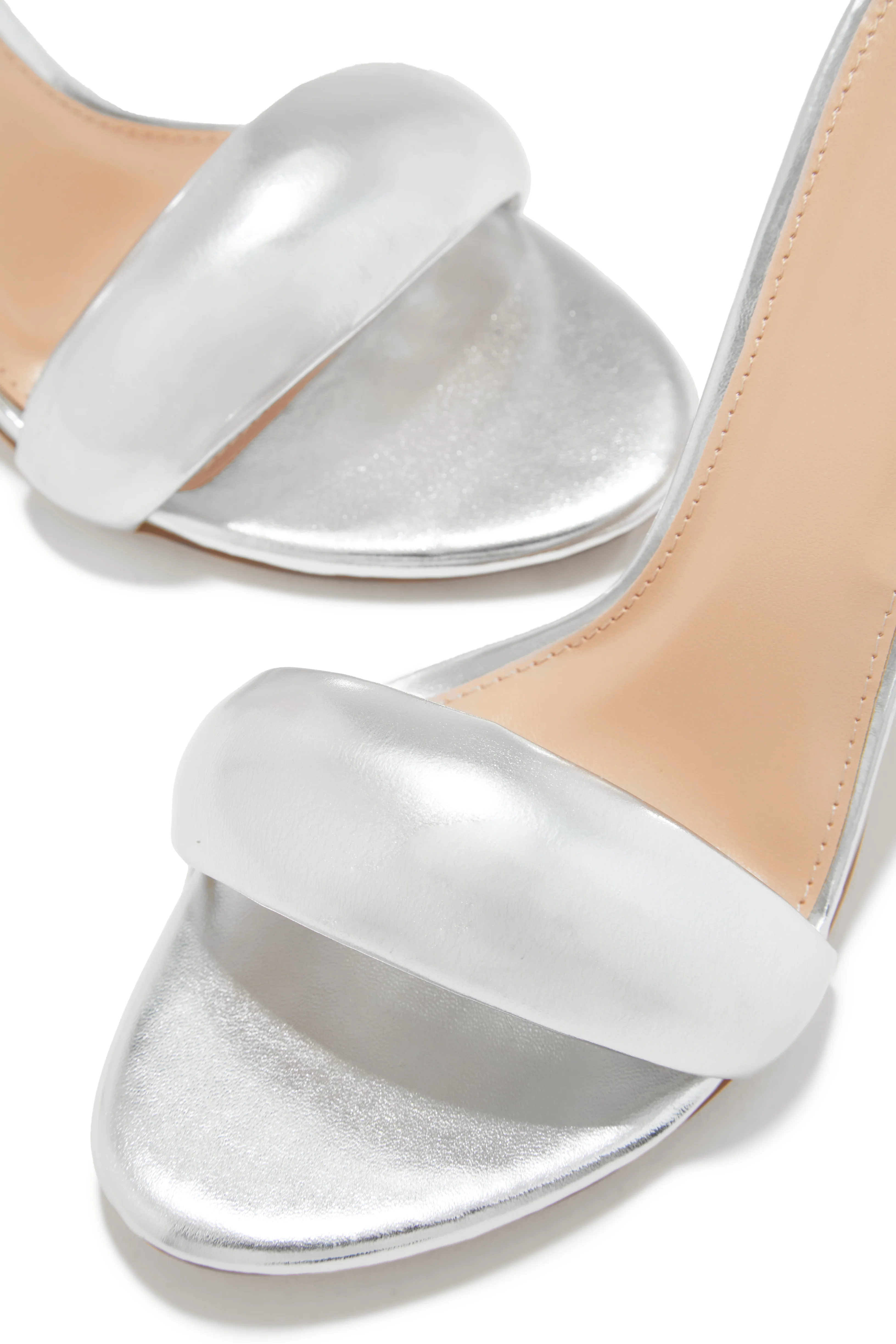 Alisha Mid Heel Mules - Silver - Image 4