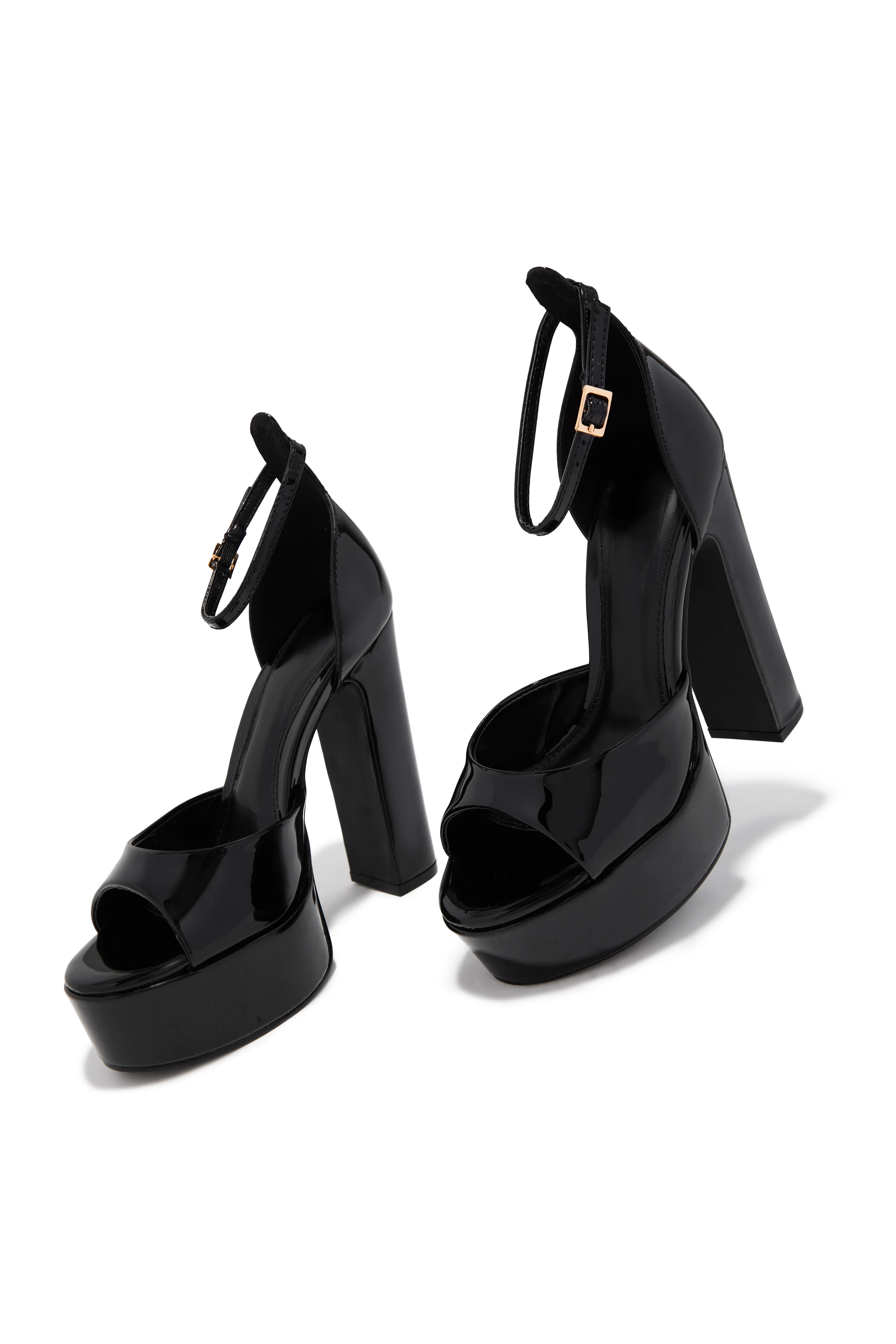 Aliyah Platform Block Heels - Black - Image 3