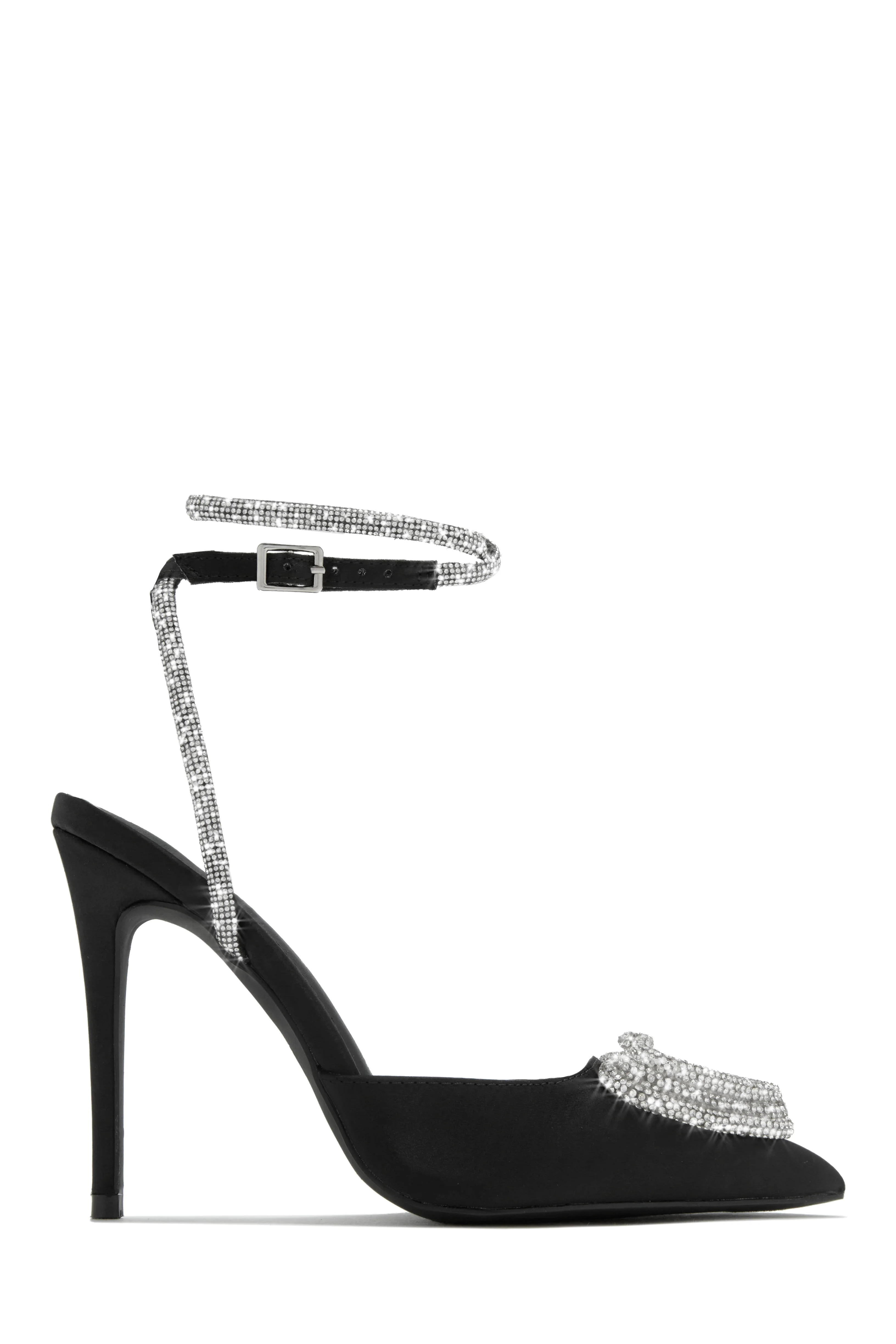 All For Love Heart Embellished High Heels - Clear - Image 9