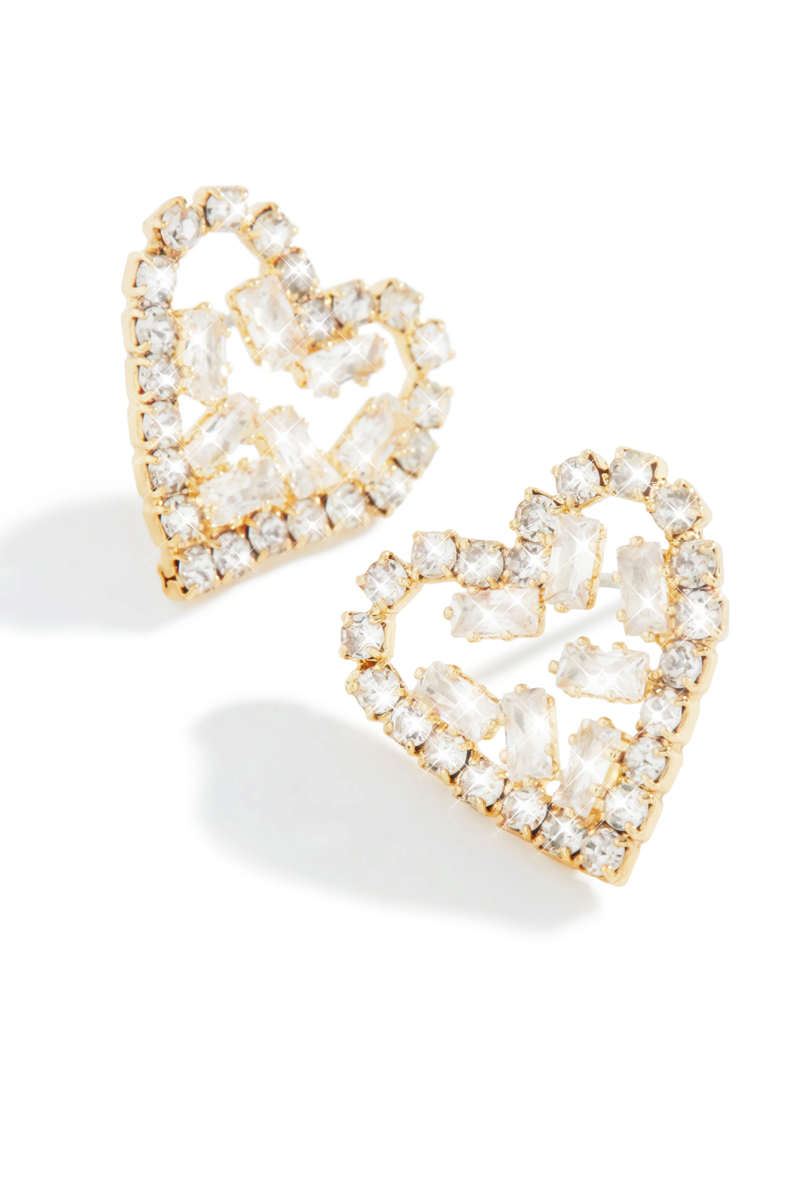 All For Love Embellished Heart Earring - Gold - Image 2