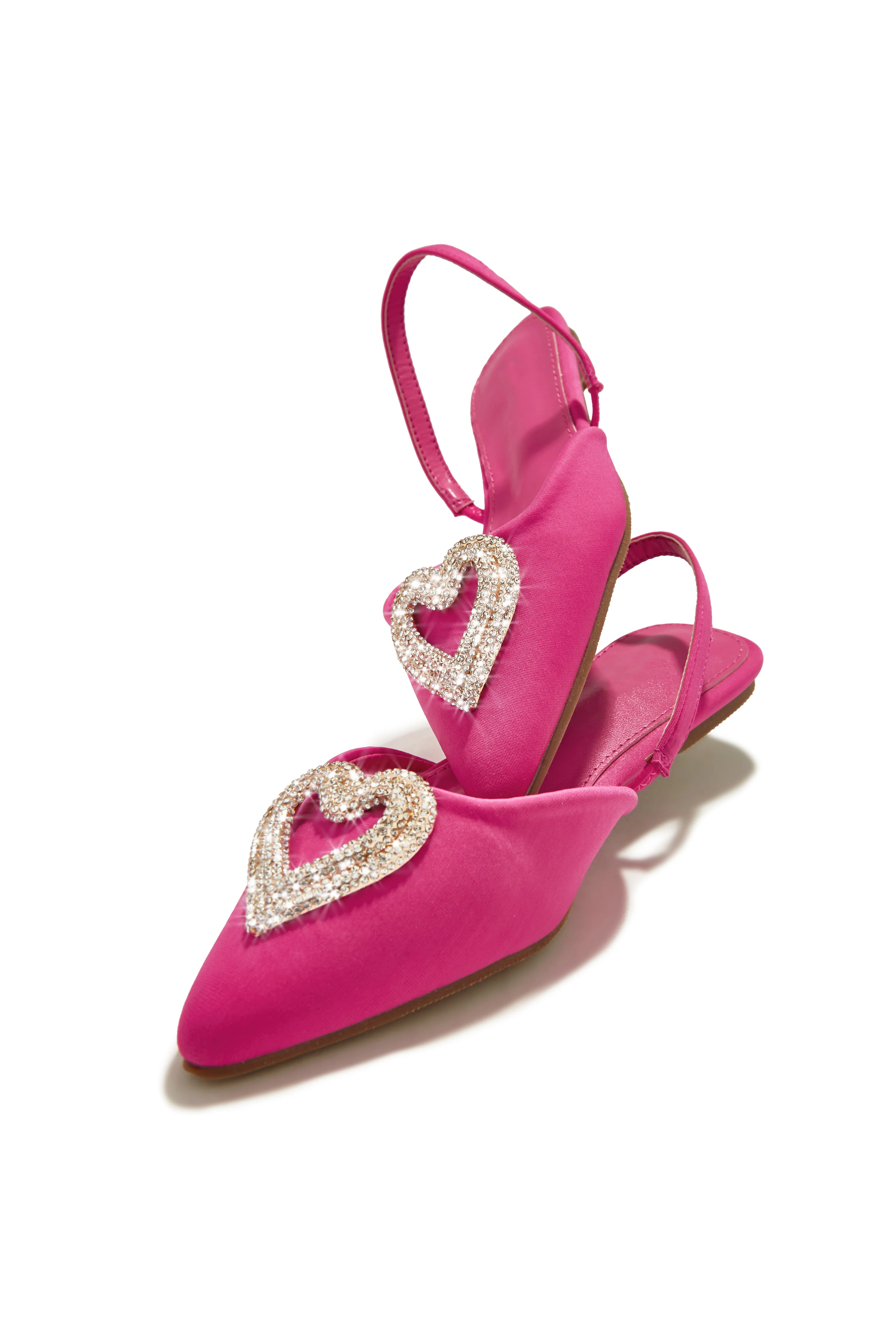 All Love Embellished Sling Back Flat - Pink - Image 3