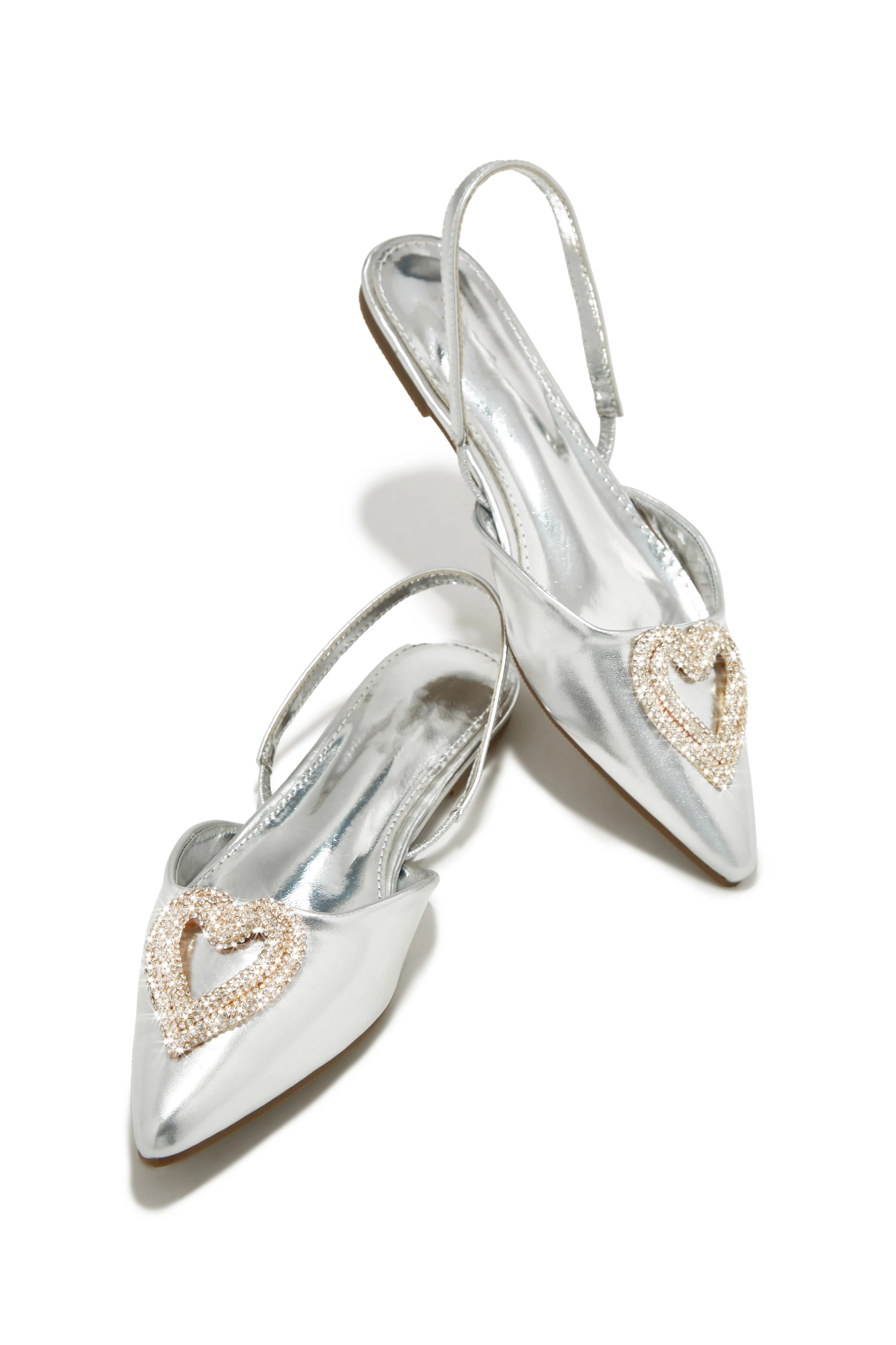 All Love Embellished Sling Back Flat - Pink - Image 8