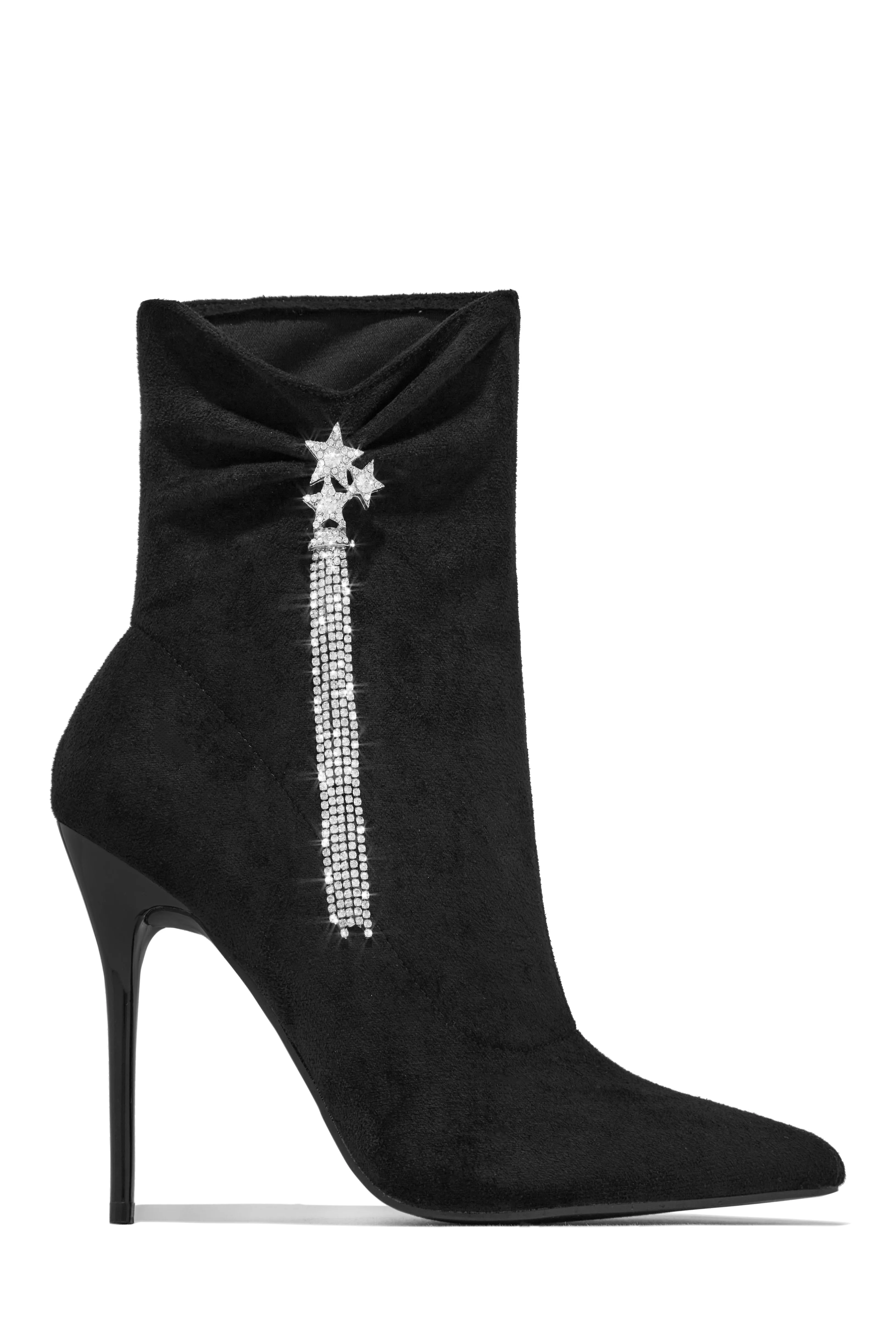 Always A Party Embellished Pointed Toe Bootie - Green - Image 8