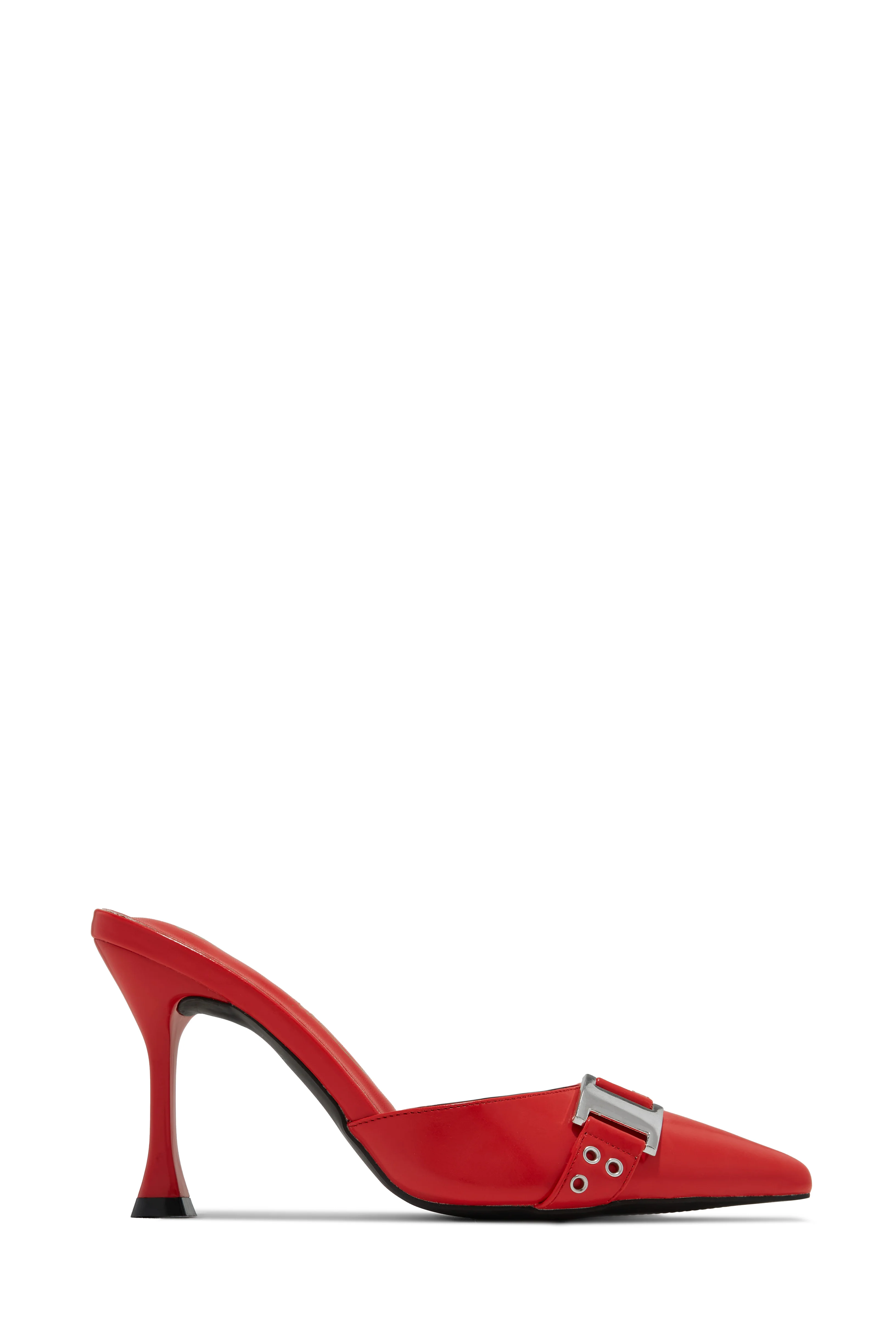 Amyra Pointed Toe High Heel Mules - Zebra - Image 8