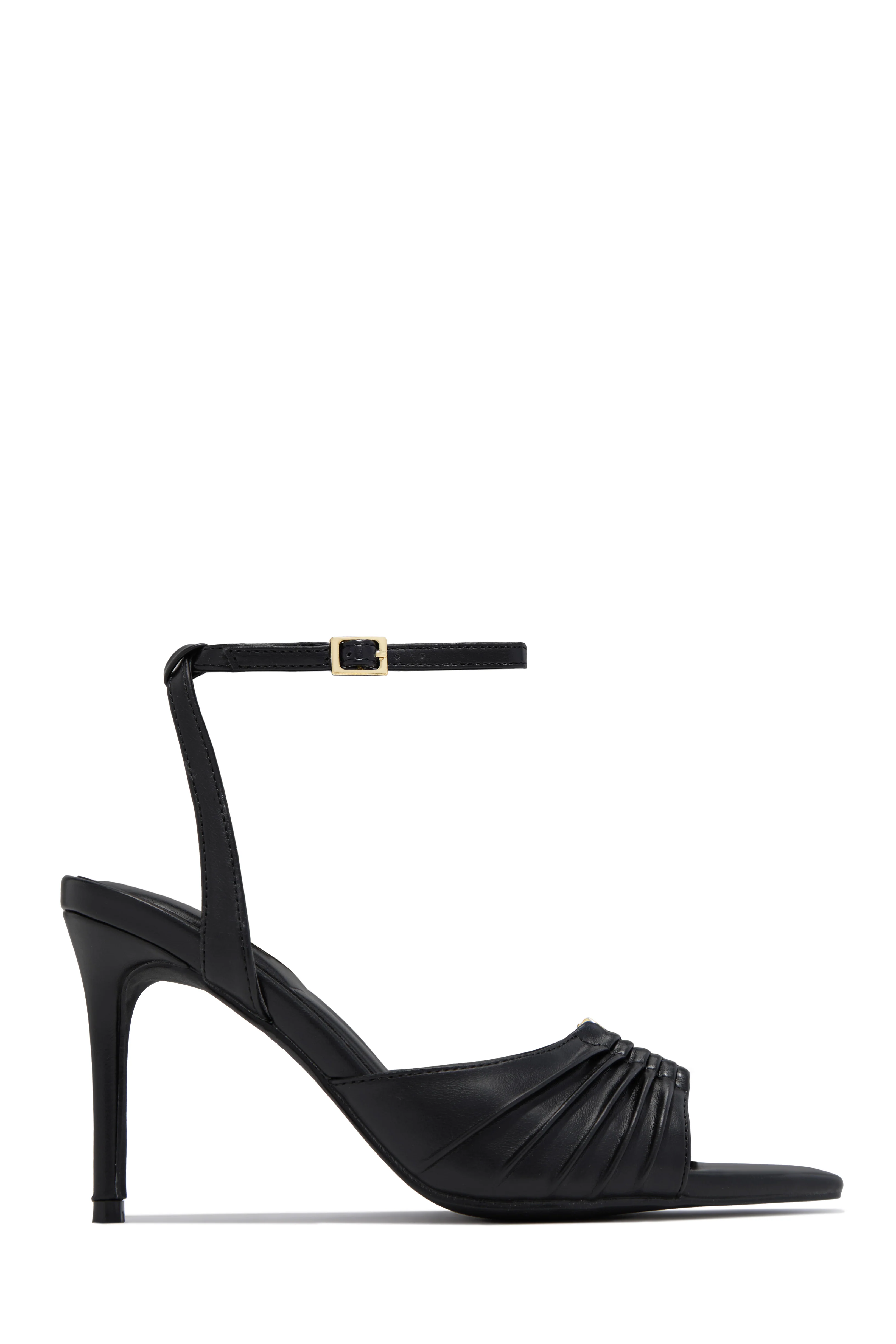 Anahi Single Sole Mid Heels - Black