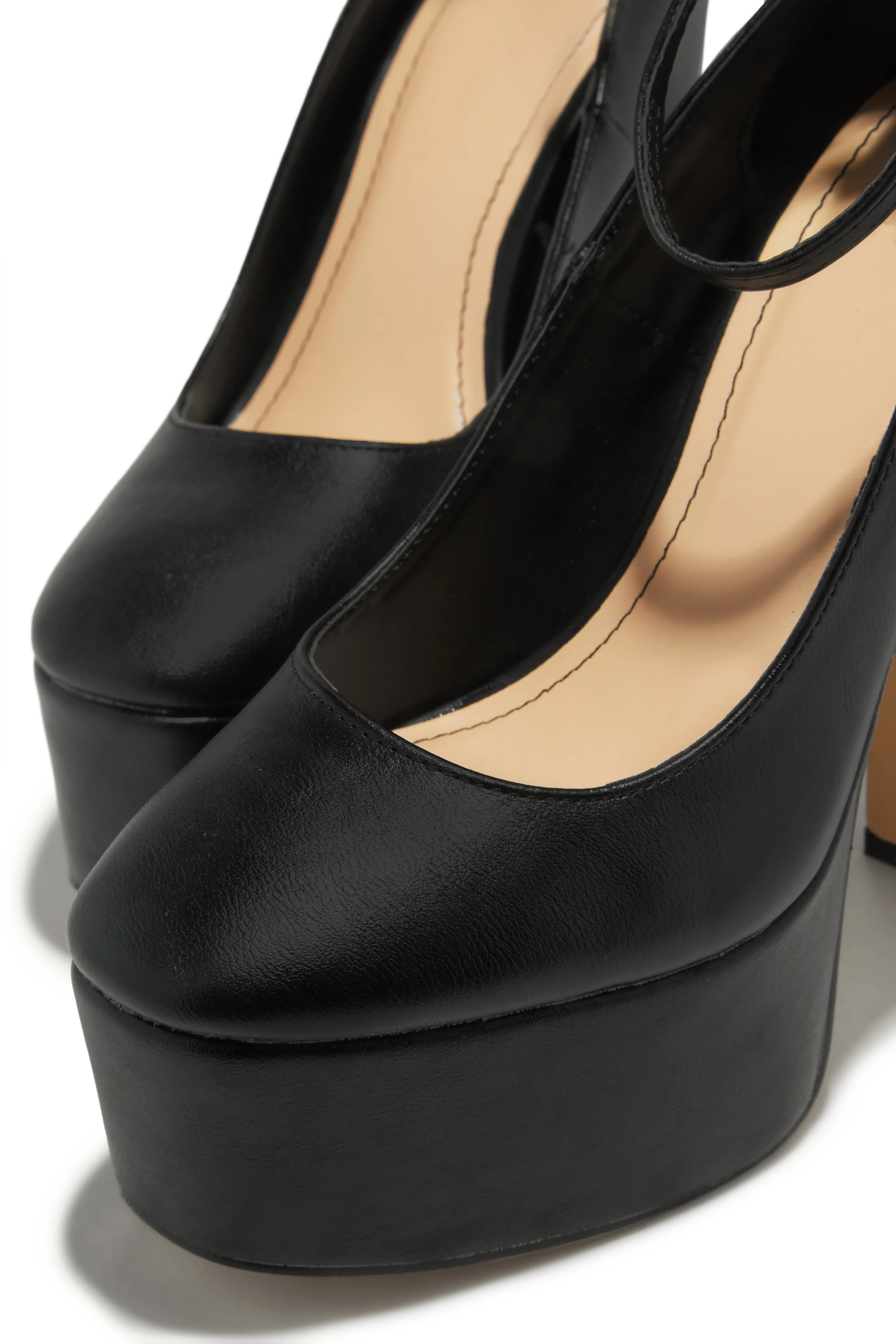 Annabelle Platform Block Heels - Black - Image 5