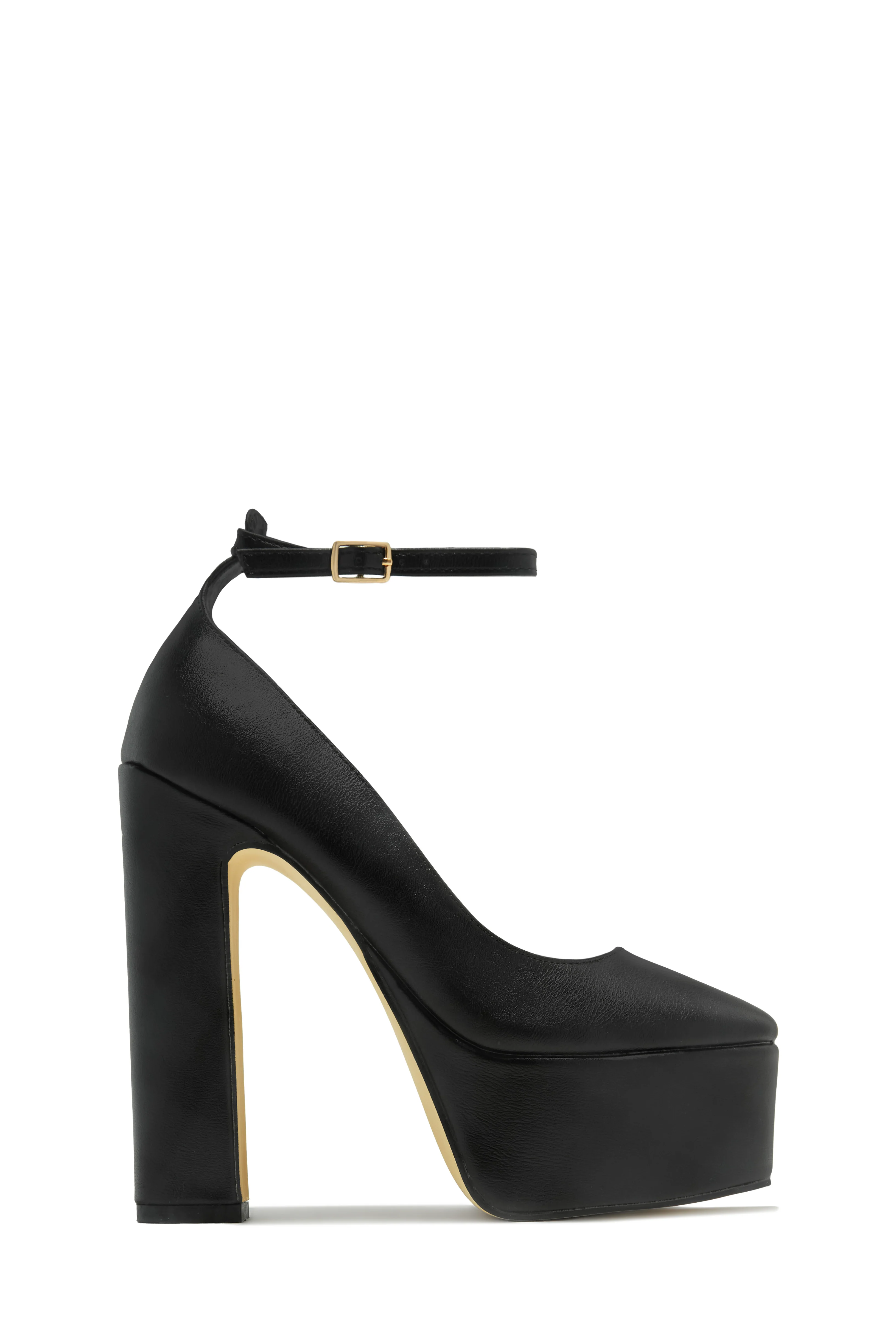 Annabelle Platform Block Heels - Black - Image 6