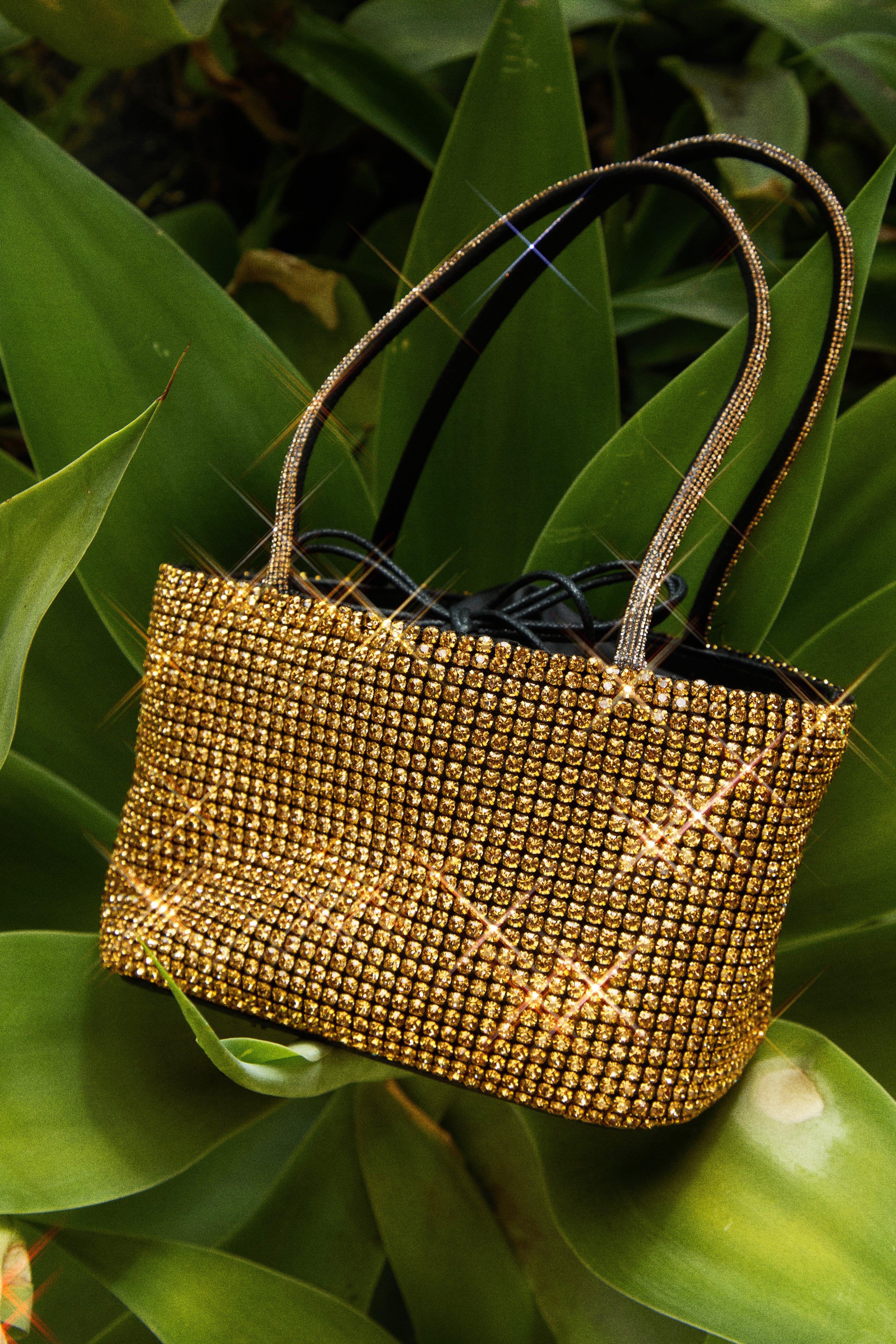 Aryzia Embellished Top Handle Bag - Gold - Image 3