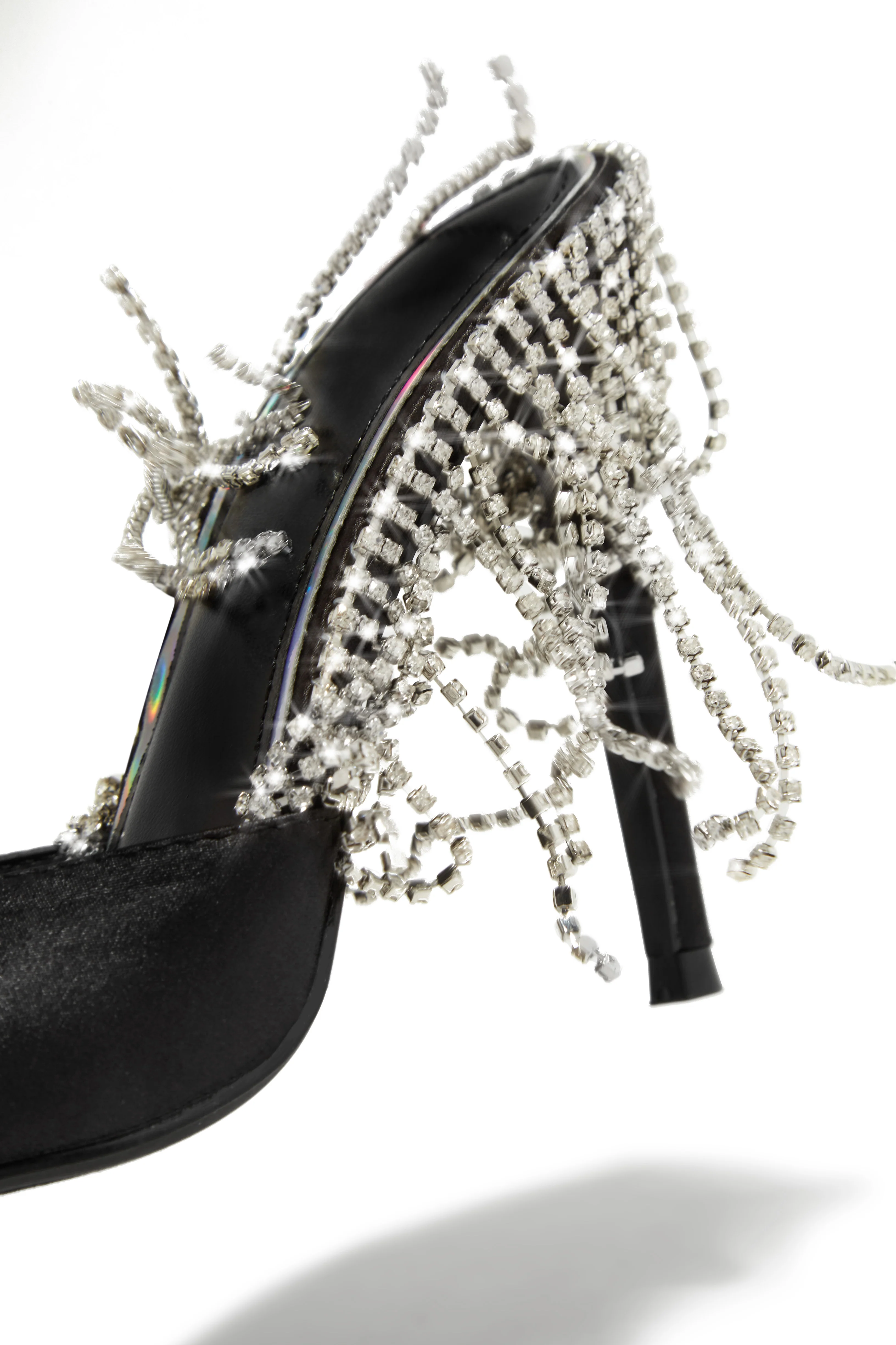 Atelier Dangle Embellished High Heel Mules - Black - Image 4