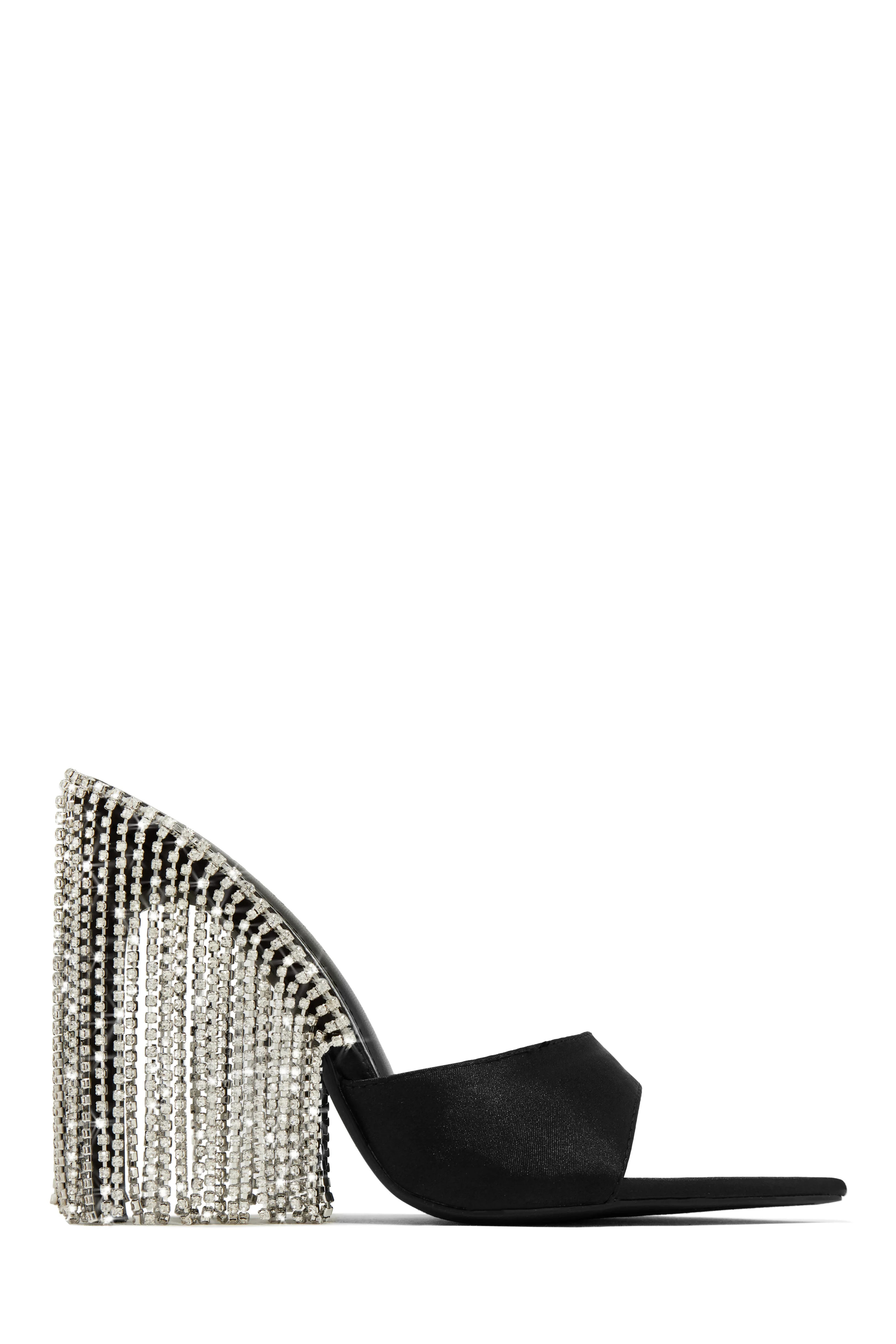 Atelier Dangle Embellished High Heel Mules - Nude - Image 6