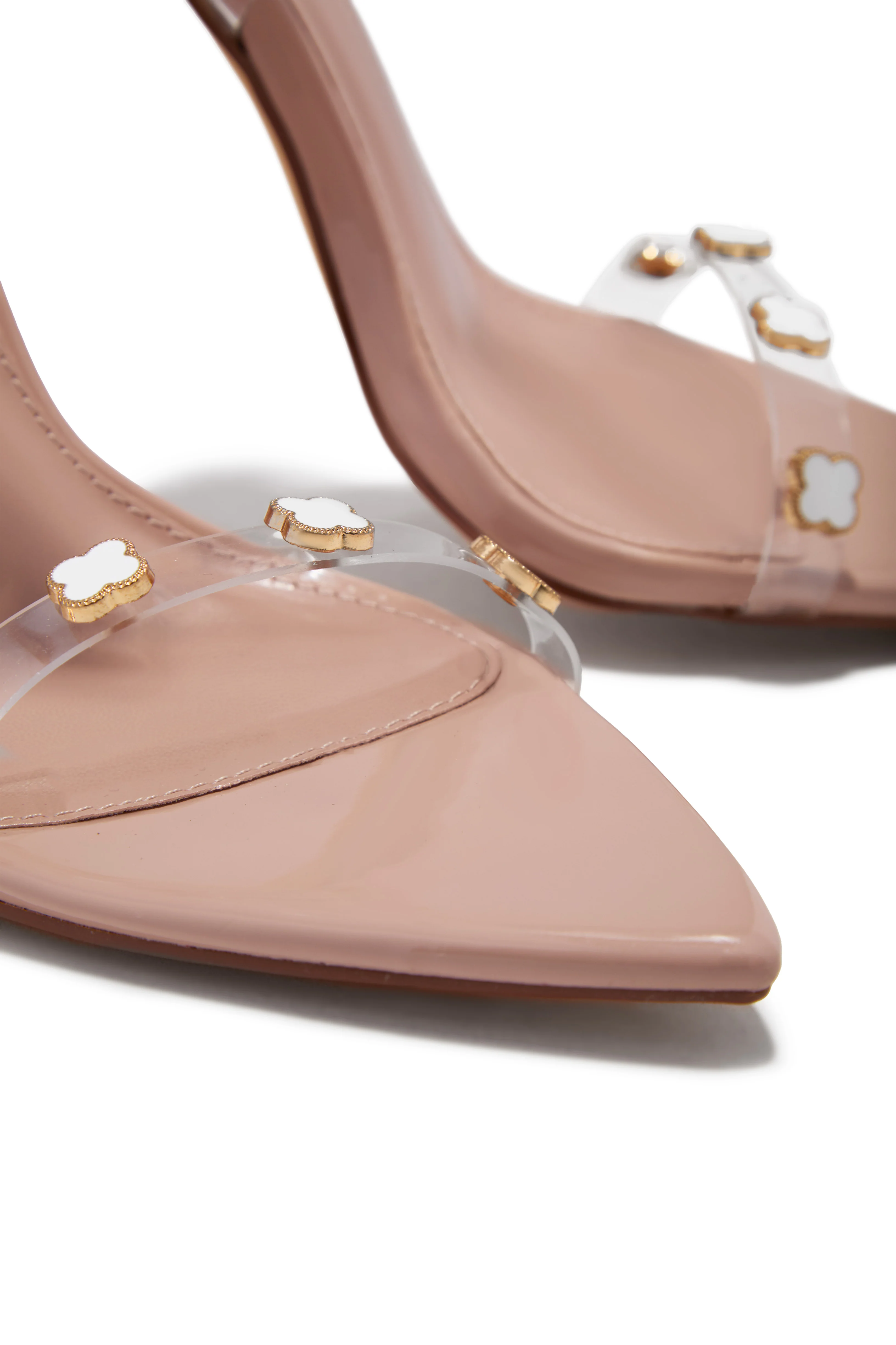 Aurela Clear Strap High Heels - Nude - Image 2