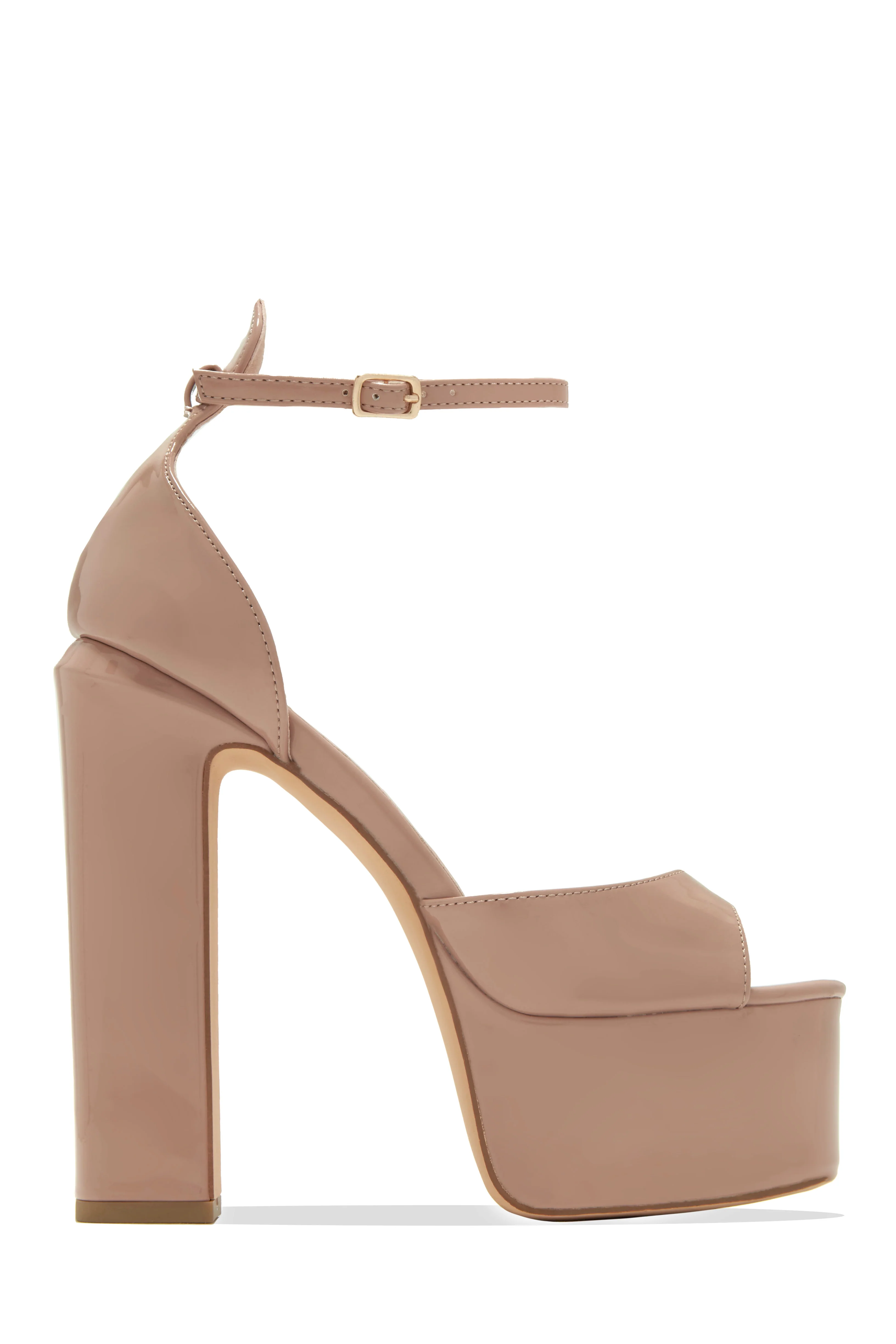 Avani Block High Heel Platforms - Gold - Image 10