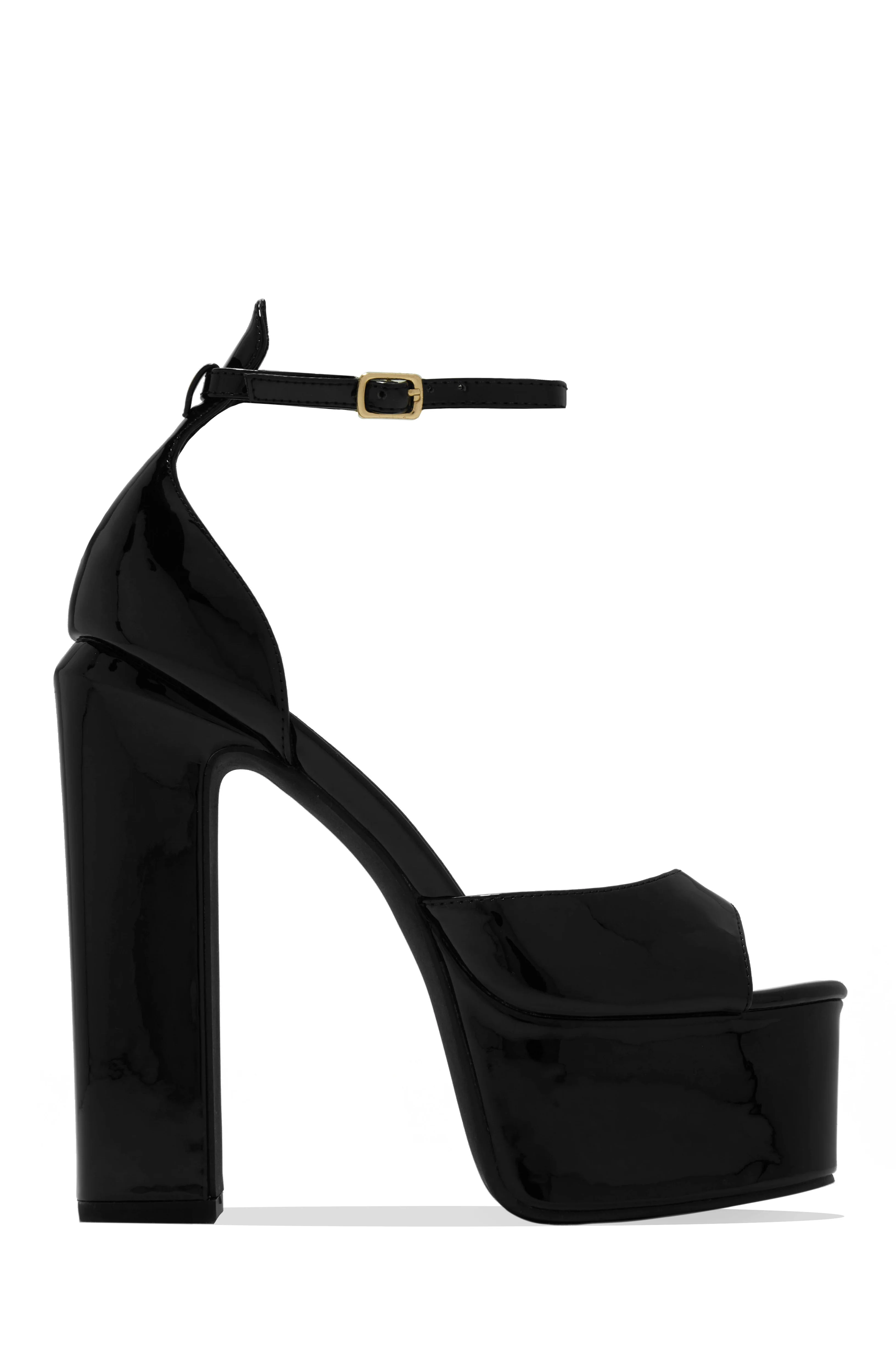 Avani Block High Heel Platforms - Gold - Image 8