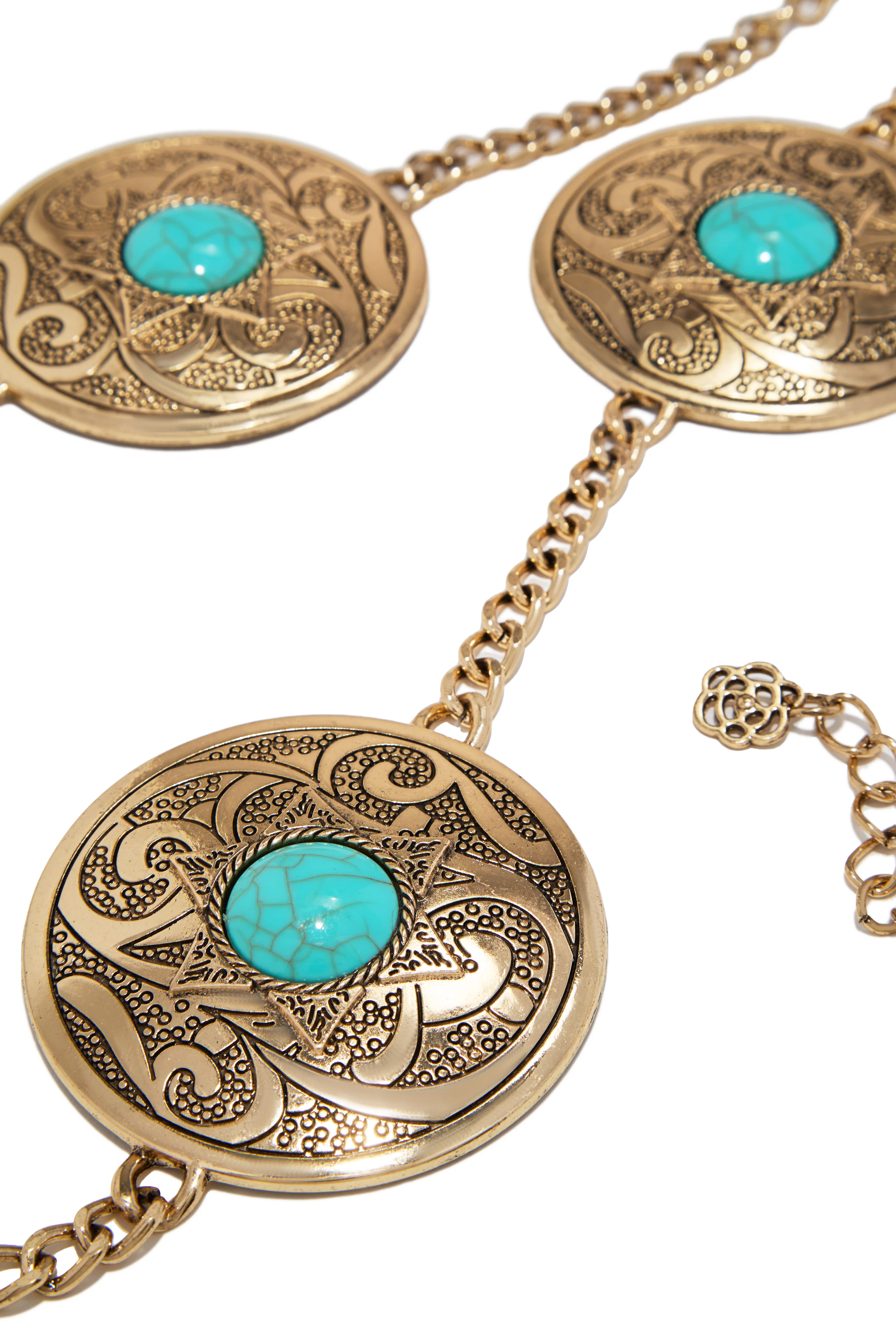 Avery Pendant Chain Belt - Gold - Image 2