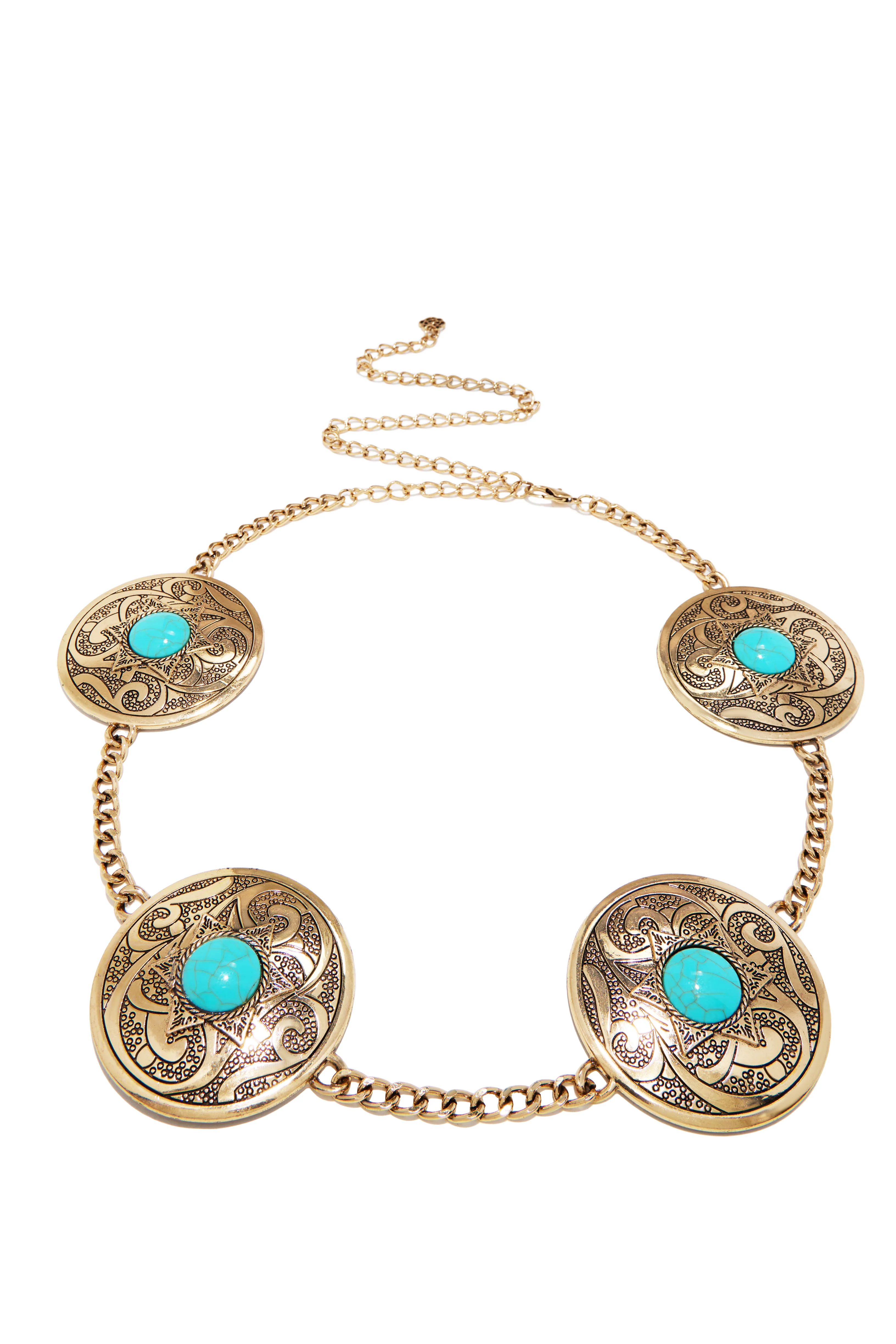 Avery Pendant Chain Belt - Gold - Image 6