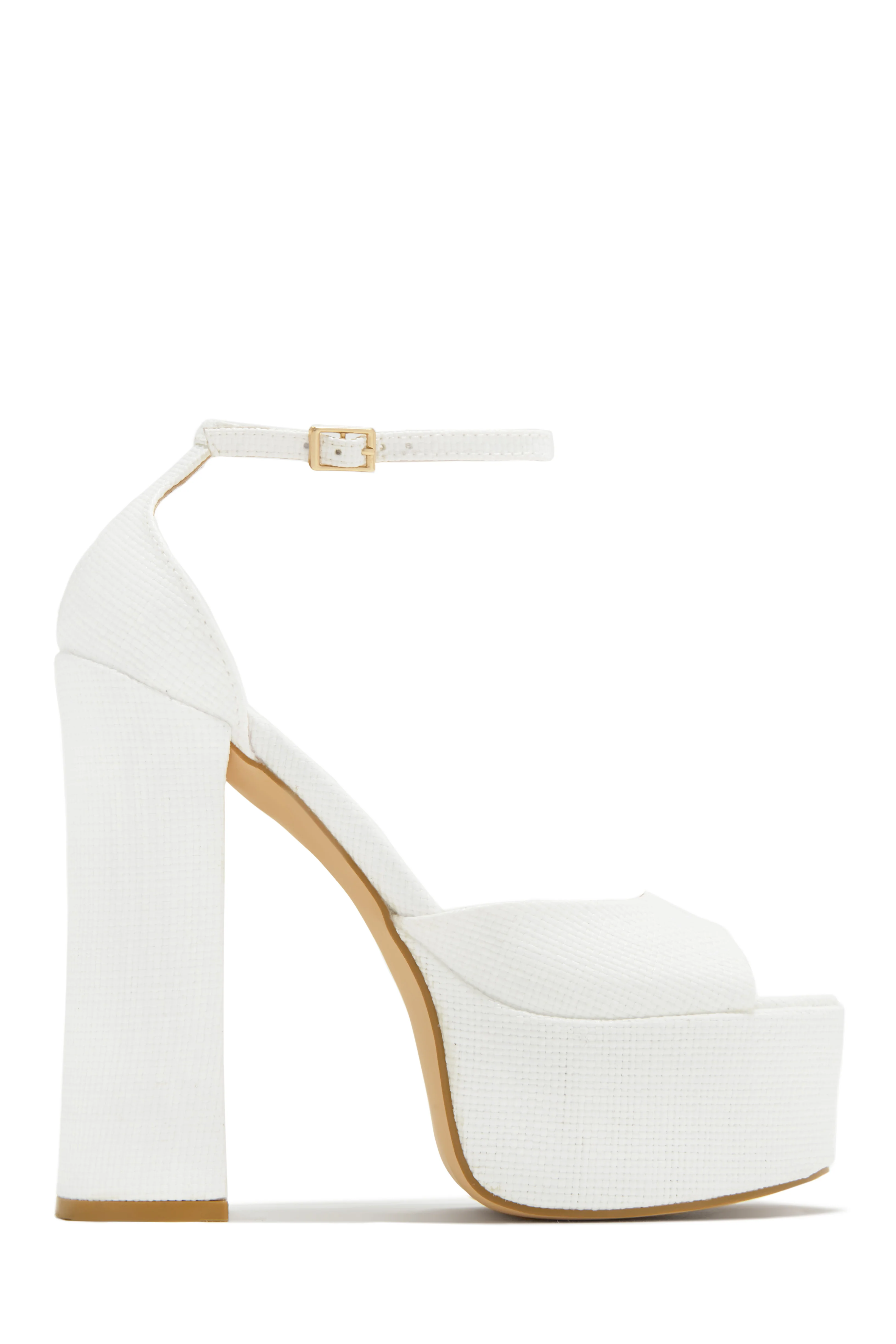 Baecation Platform Block High Heels - Natural - Image 9