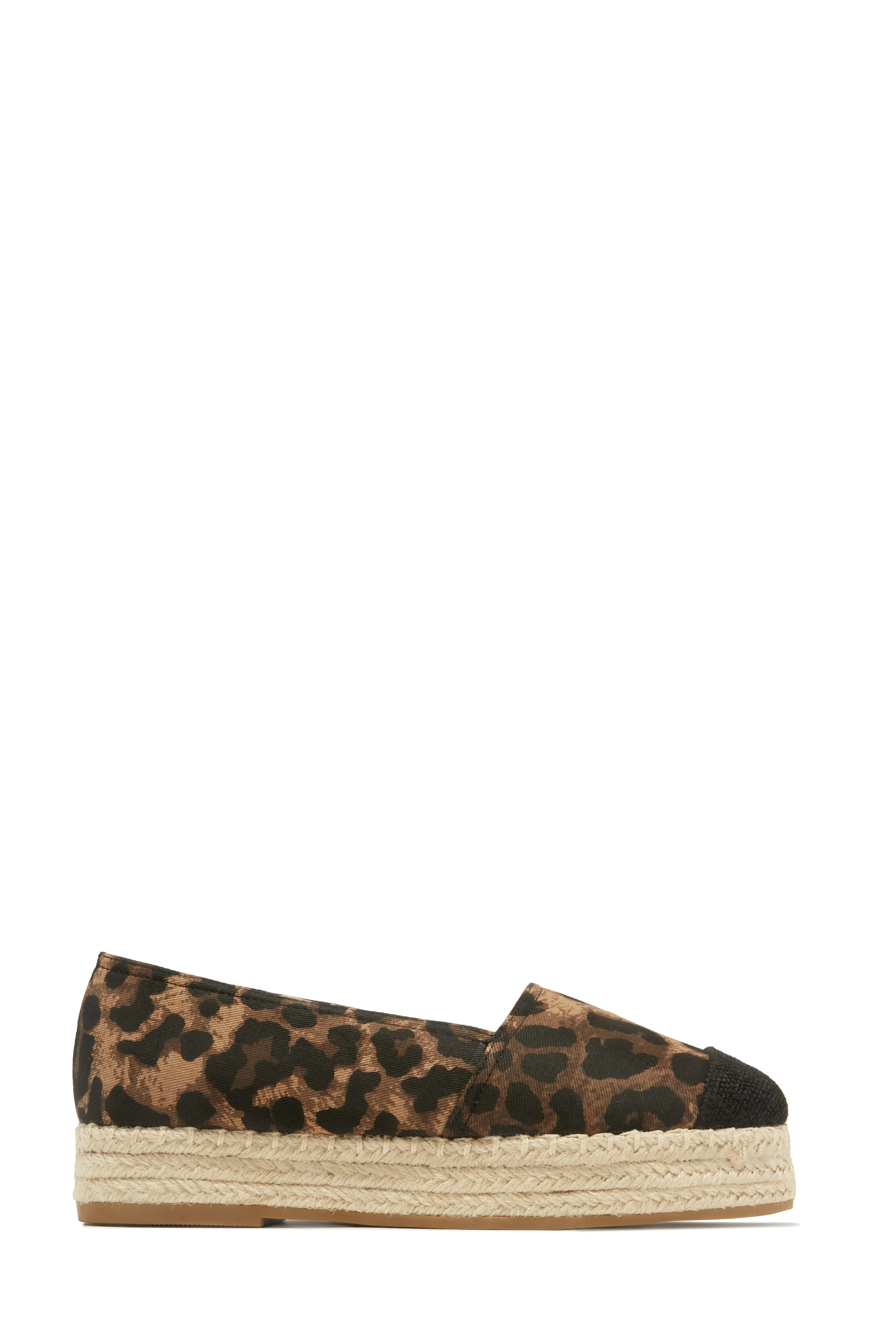 Beach Babe Platform Espadrille Flats - Leopard - Image 5