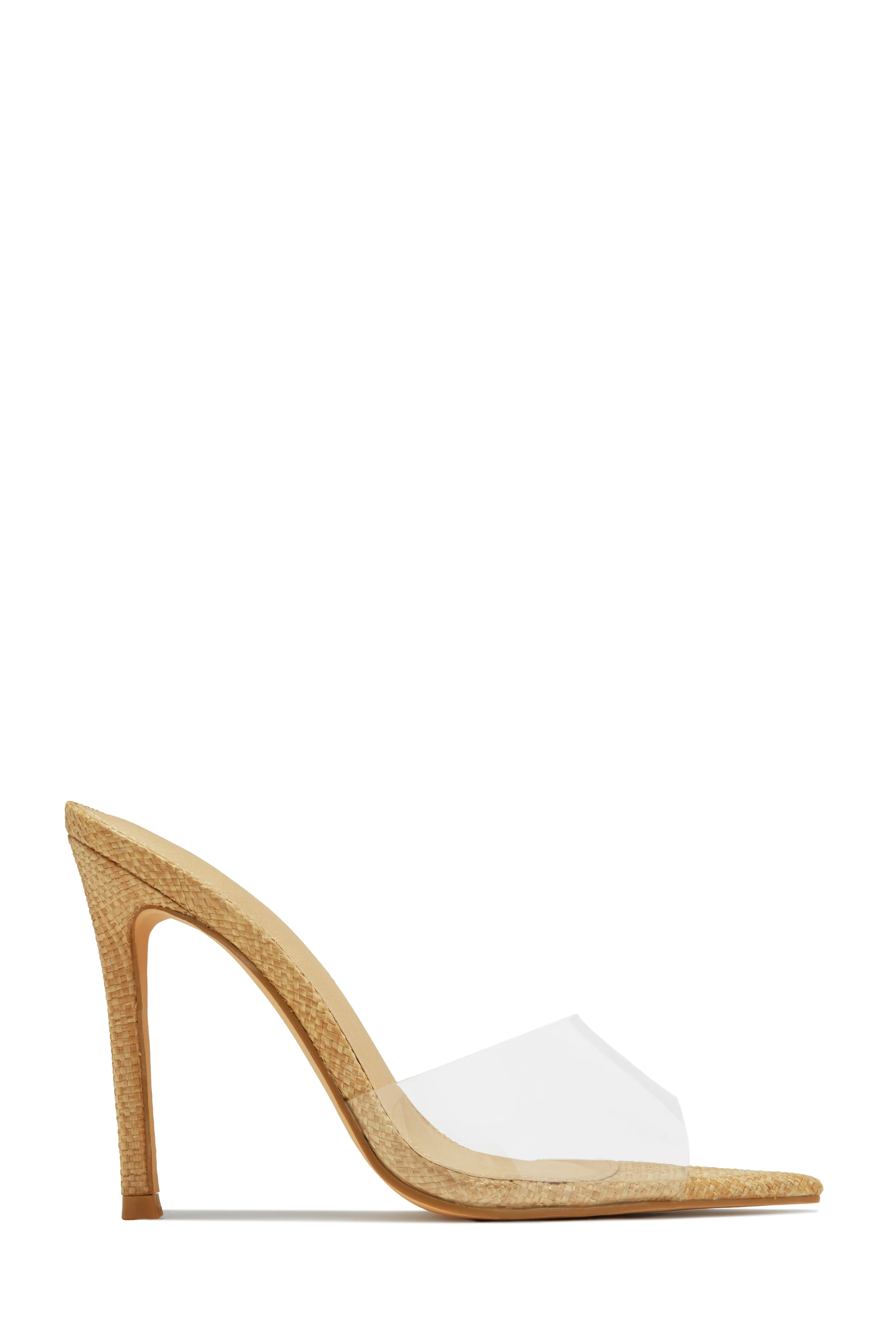 Beauty Blogger Clear Strap Heel Mules - Natural - Image 5