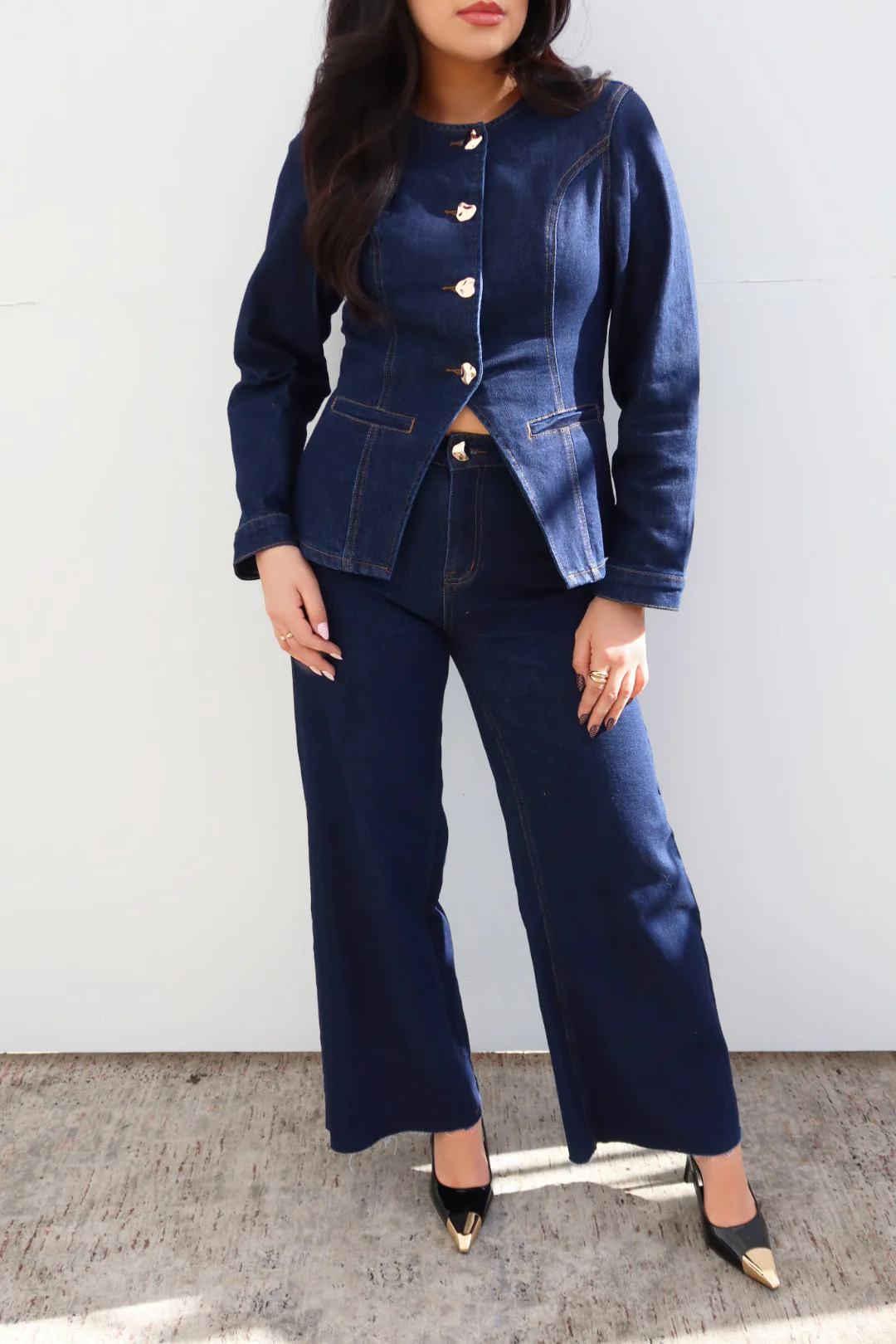 Becca Button Up Jacket - Denim - Image 3