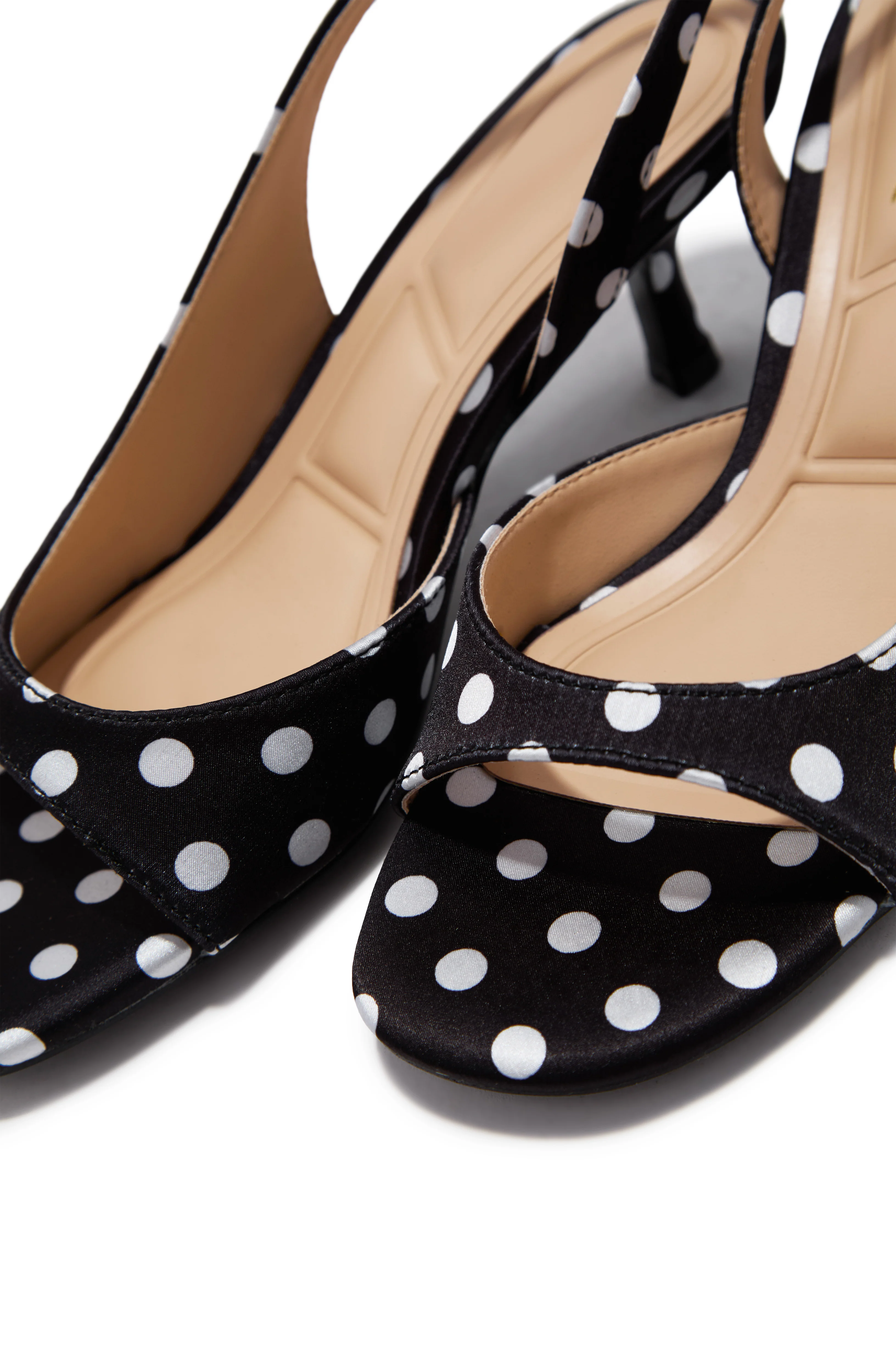 Becca Slingback Mid Heels - Polka Dot - Image 3