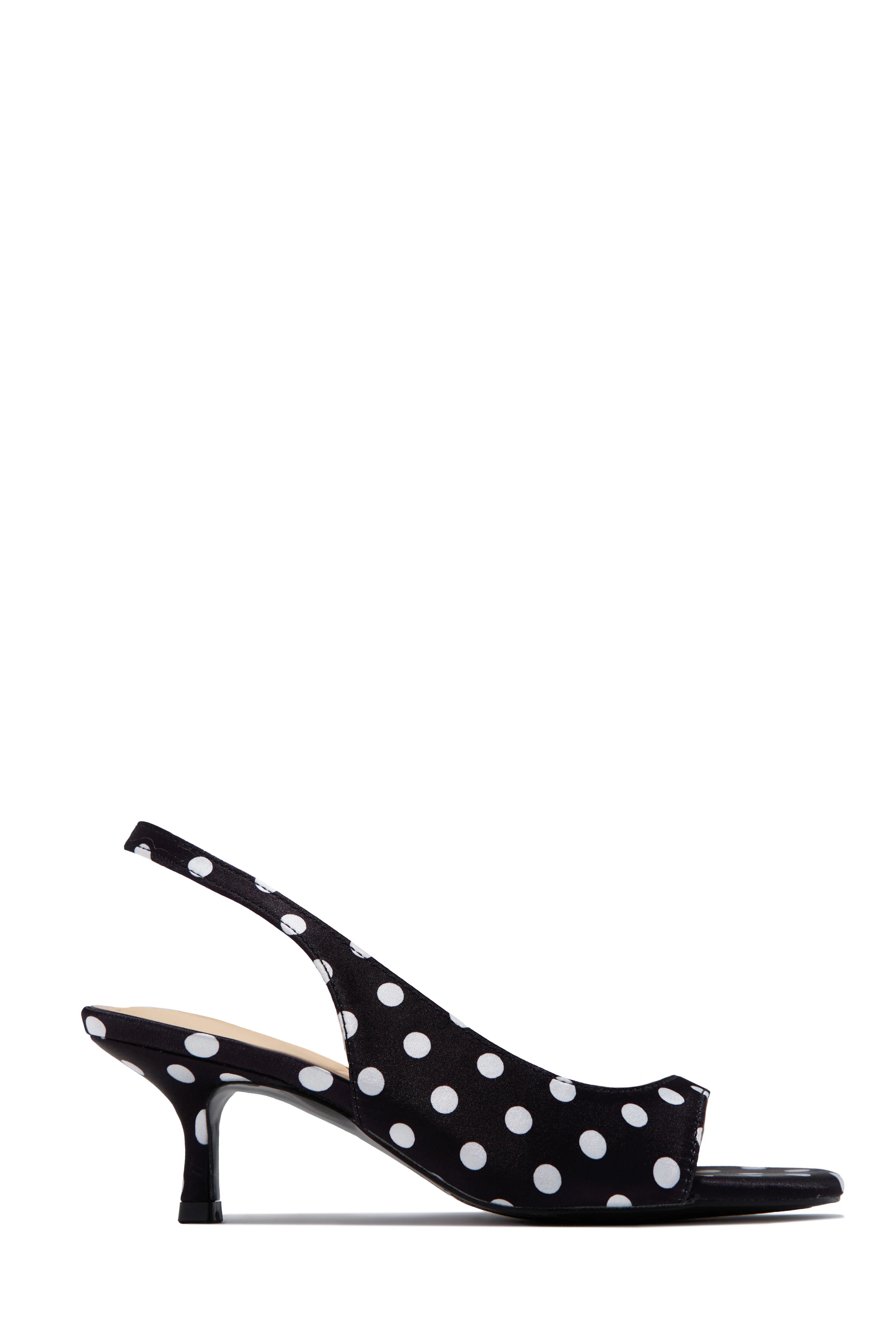 Becca Slingback Mid Heels - Polka Dot - Image 5