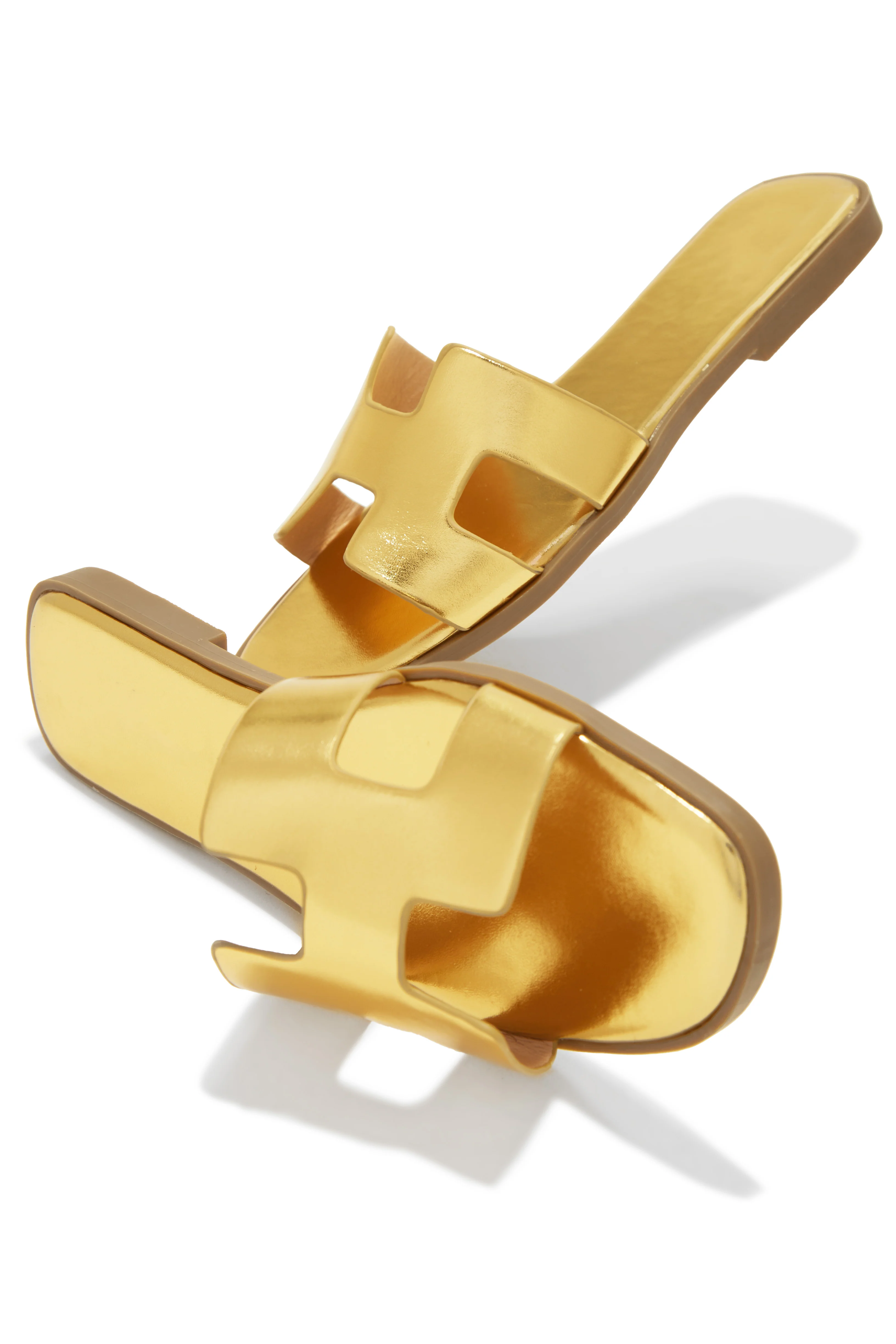 Bianka Slip On Sandals - Gold - Image 6