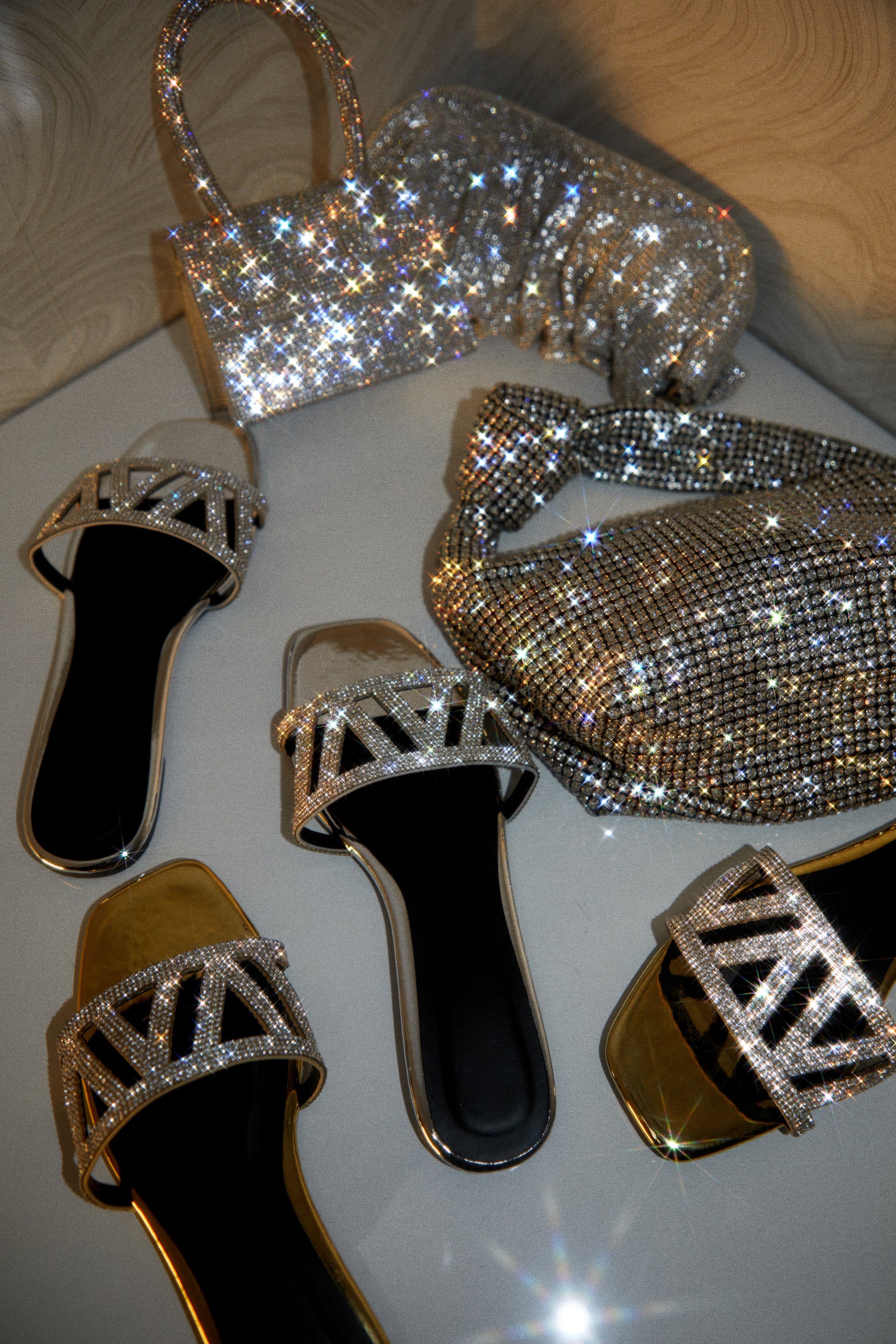 Bora Bora Dreams Embellished Slip On Sandals - Gold - Image 5