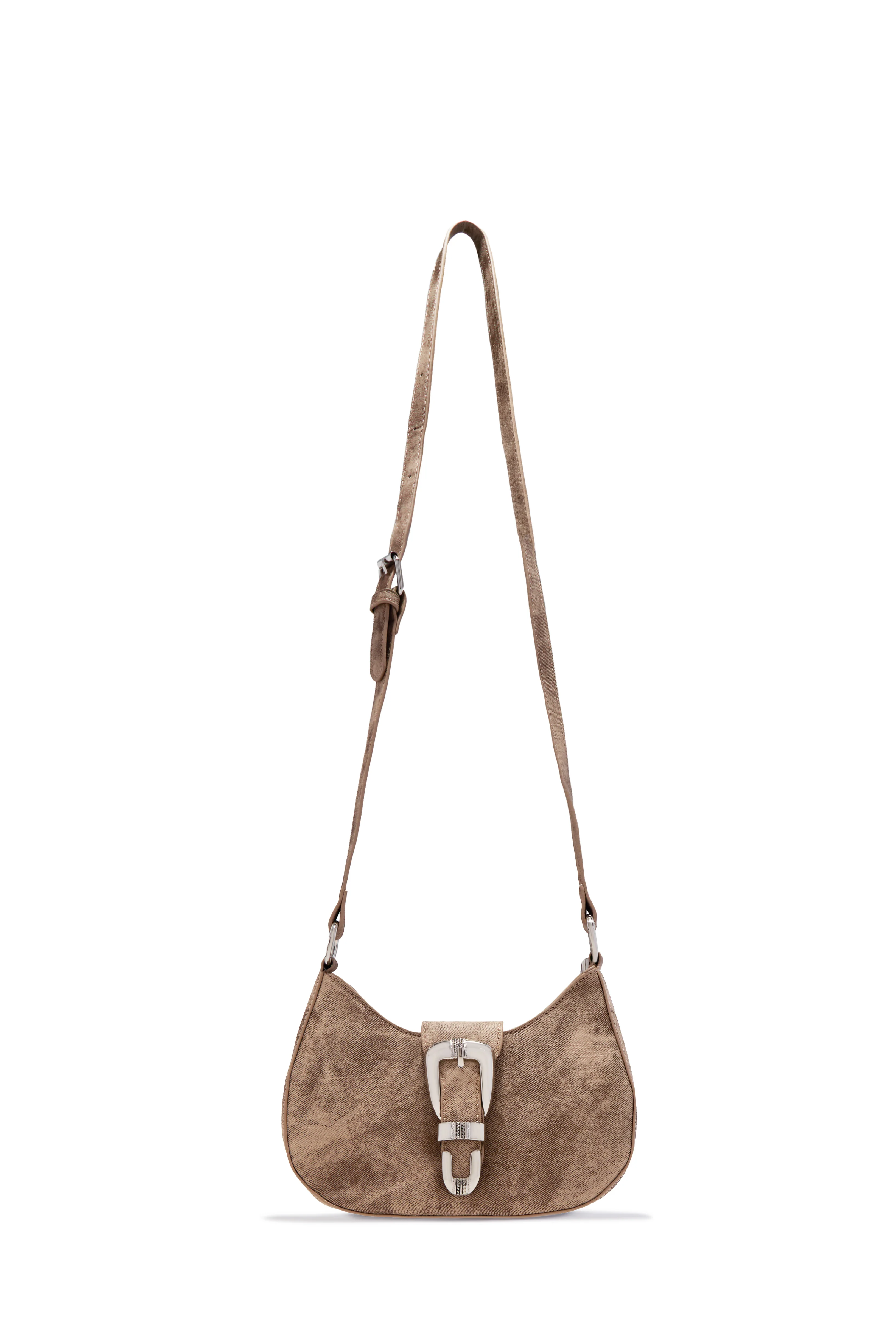 Brynn Buckle Strap Shoulder Bag - Nude - Image 11