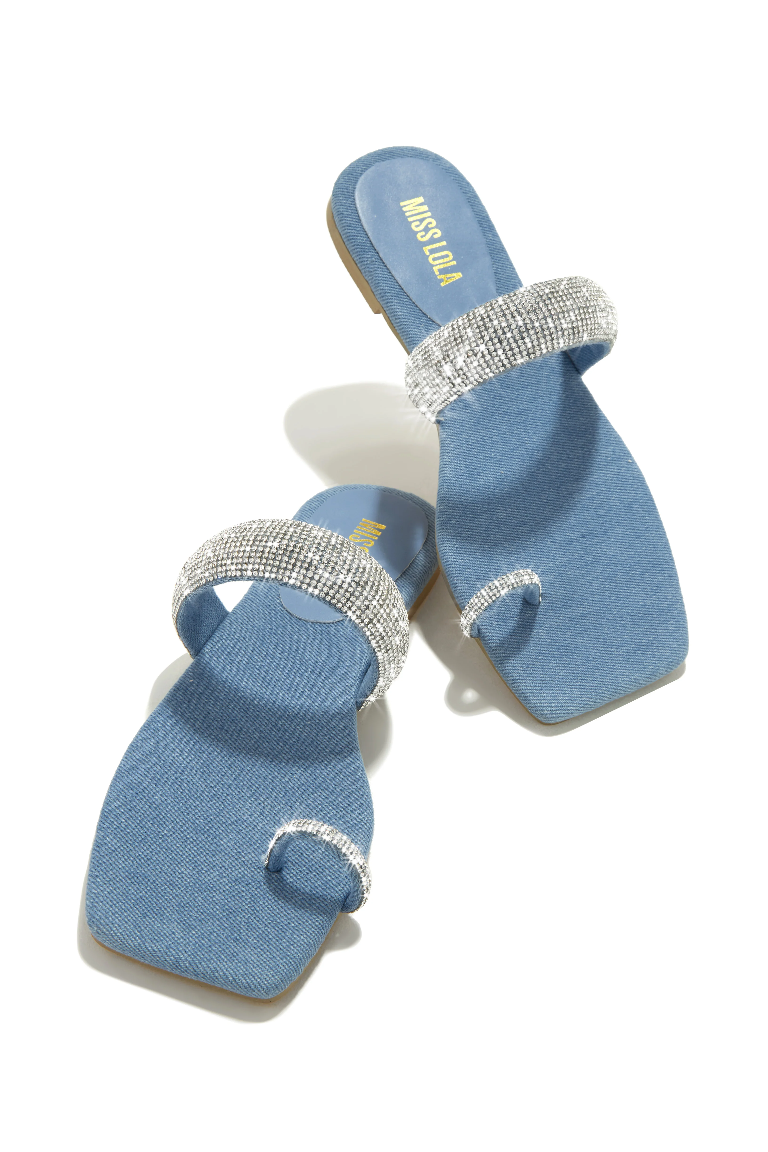 Cabana Beach Embellished Slip On Sandals - Gold - Image 7