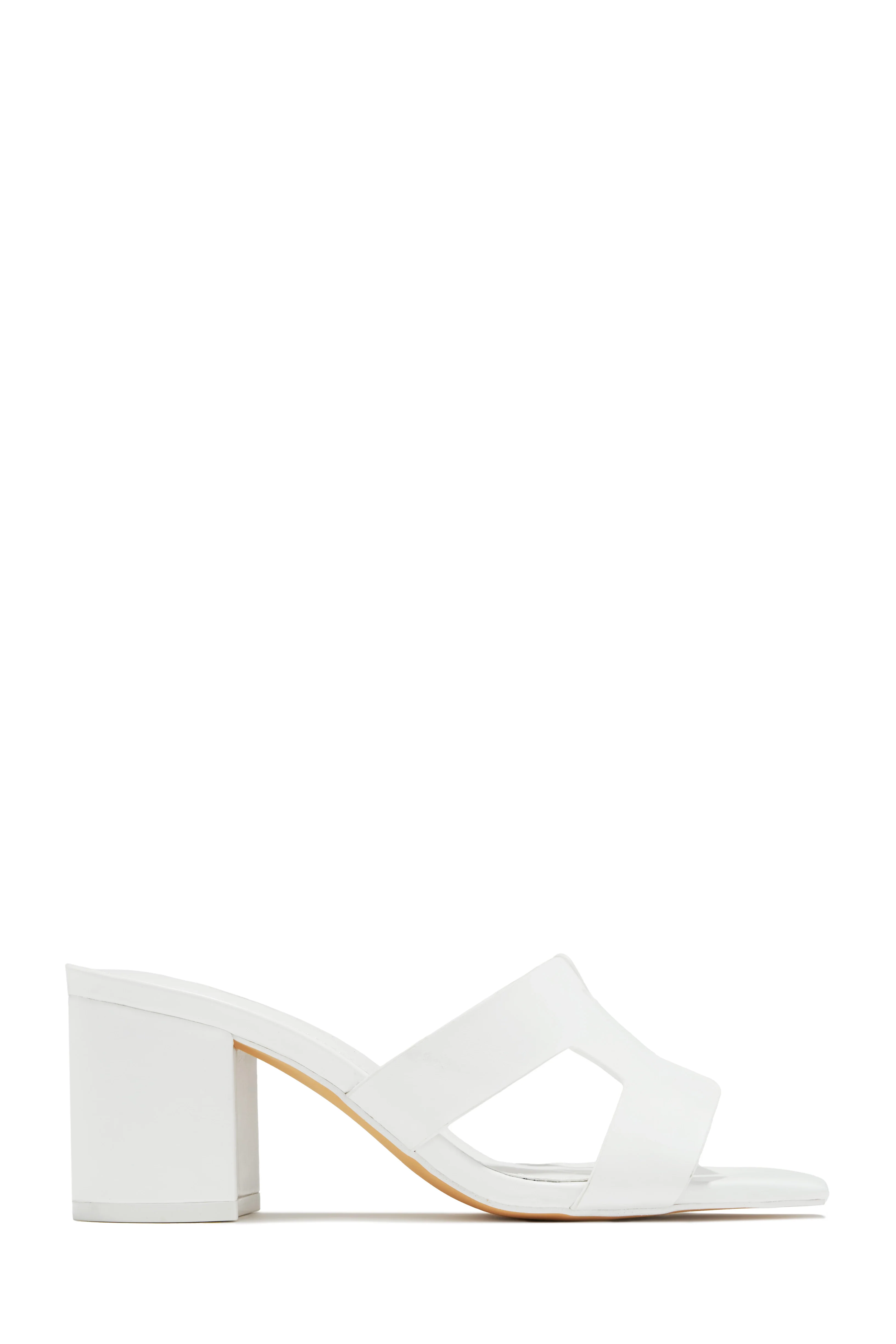 Carina Block Heel Mules - White - Image 2