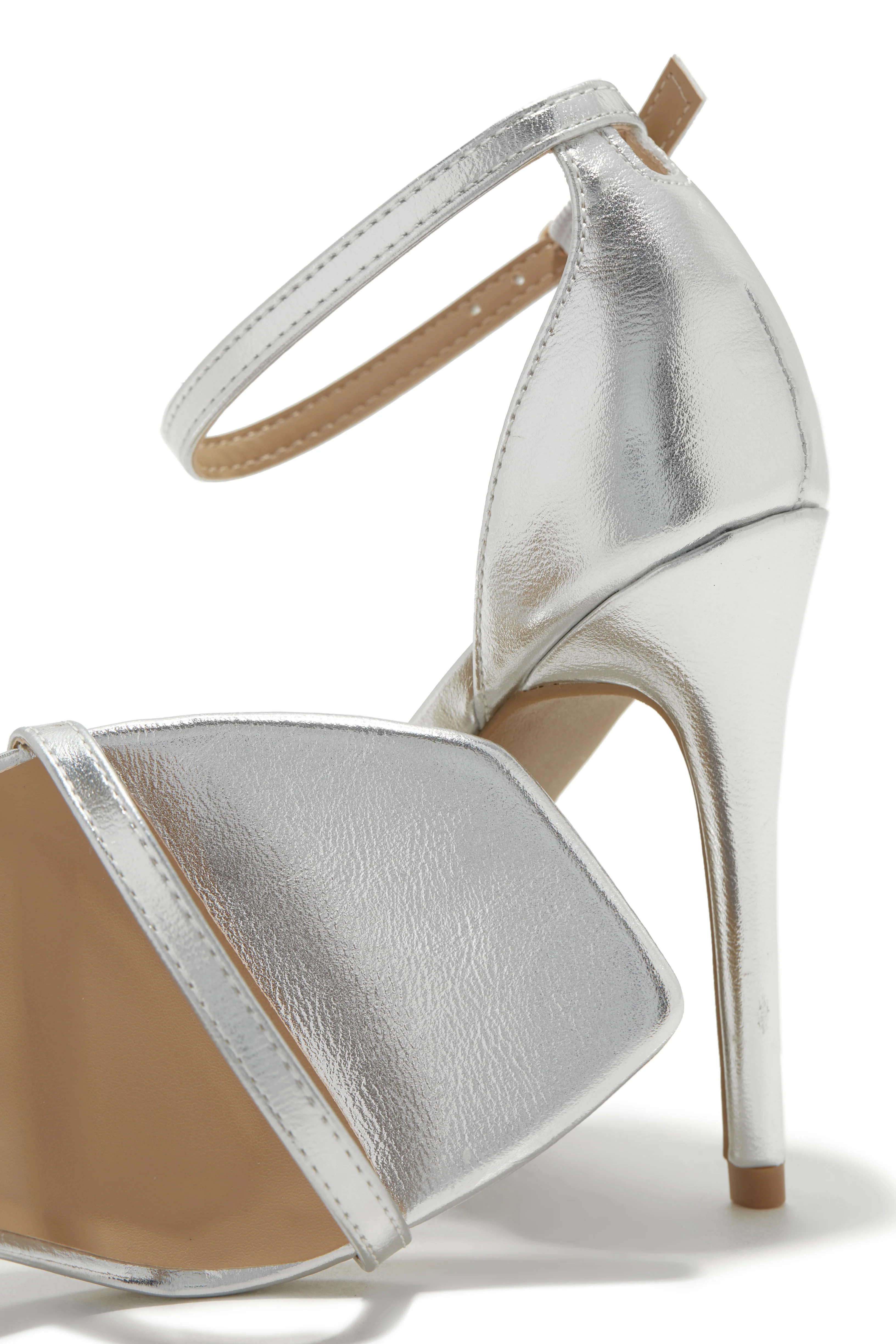Celebrate Life Single Sole High Heels - Silver - Image 4