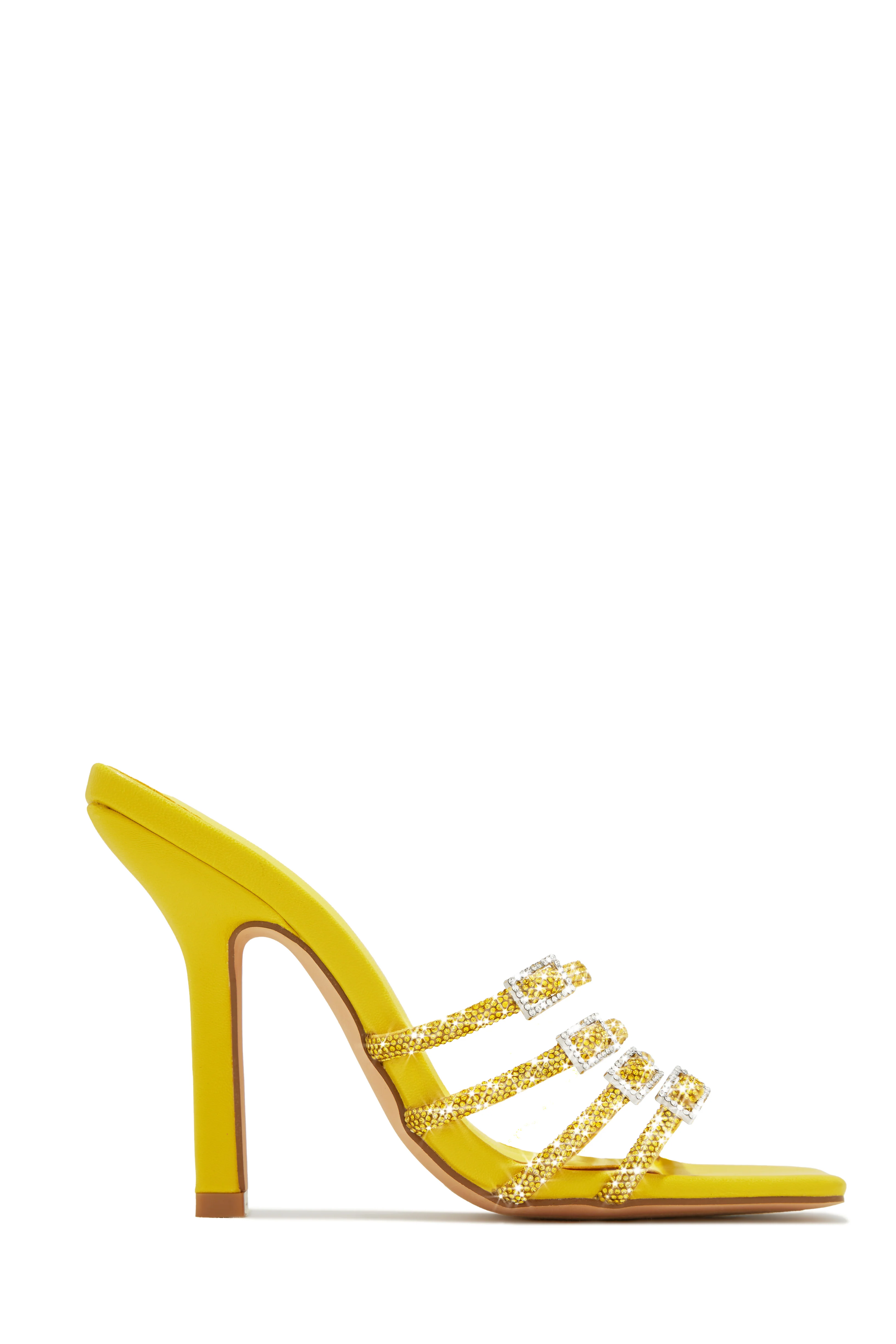 Champagne Taste Embellished High Heel Mules - Nude - Image 10