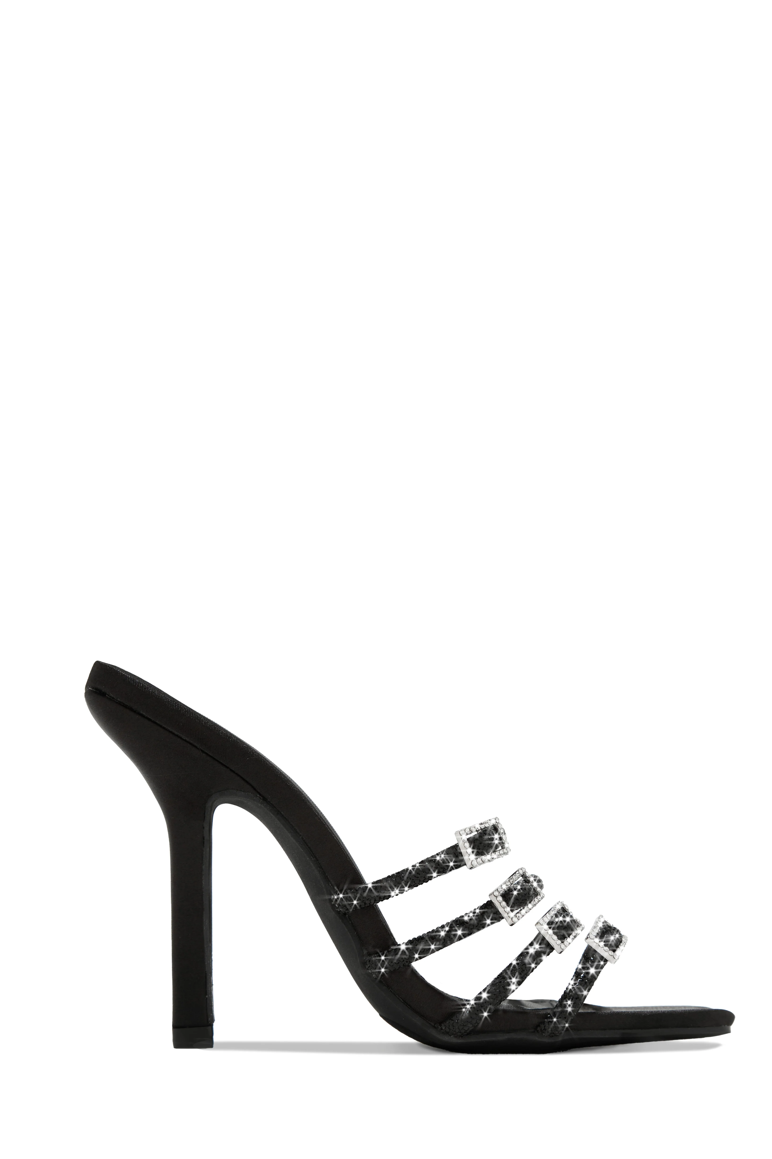 Champagne Taste Embellished High Heel Mules - Nude - Image 6