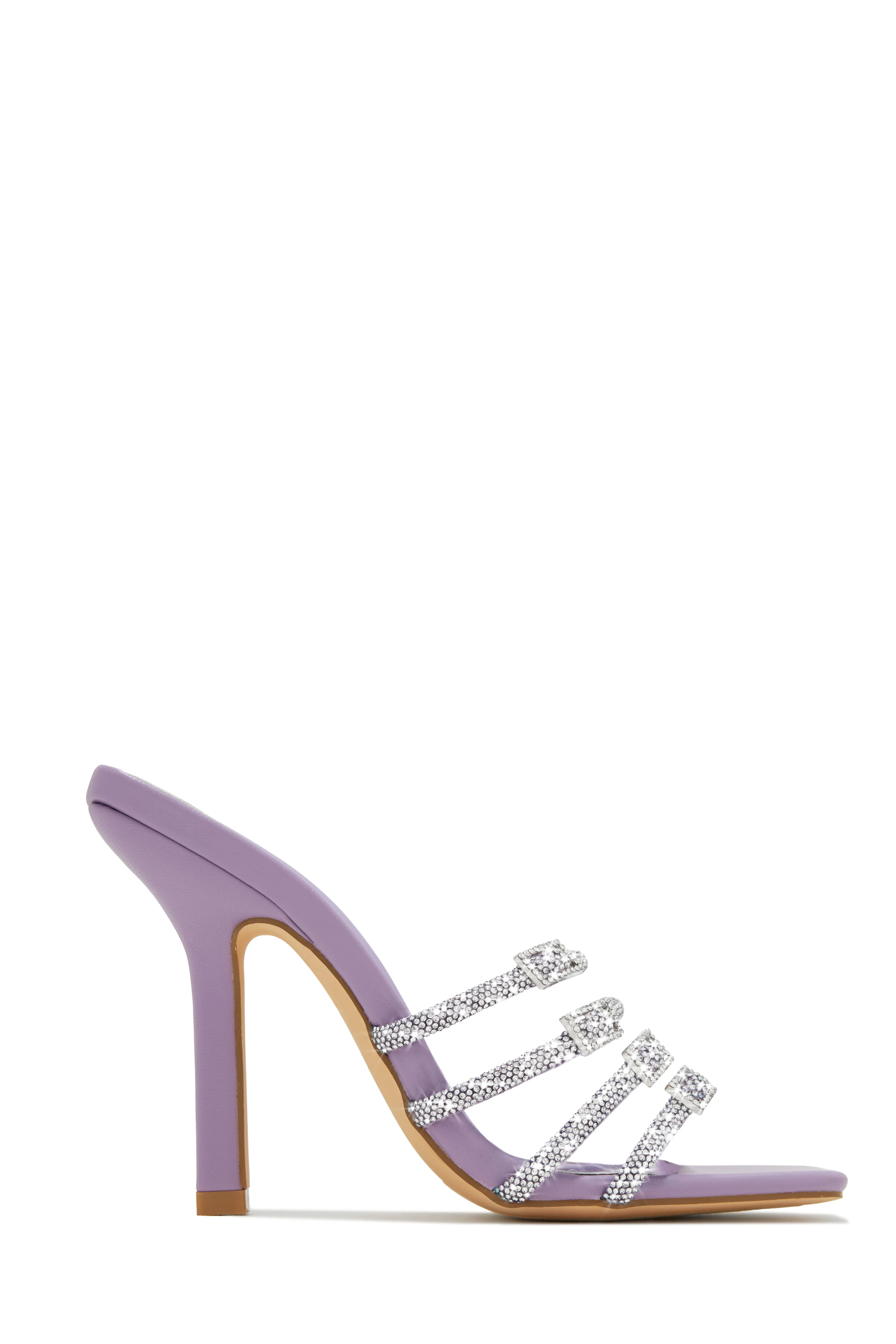 Champagne Taste Embellished High Heel Mules - Nude - Image 7