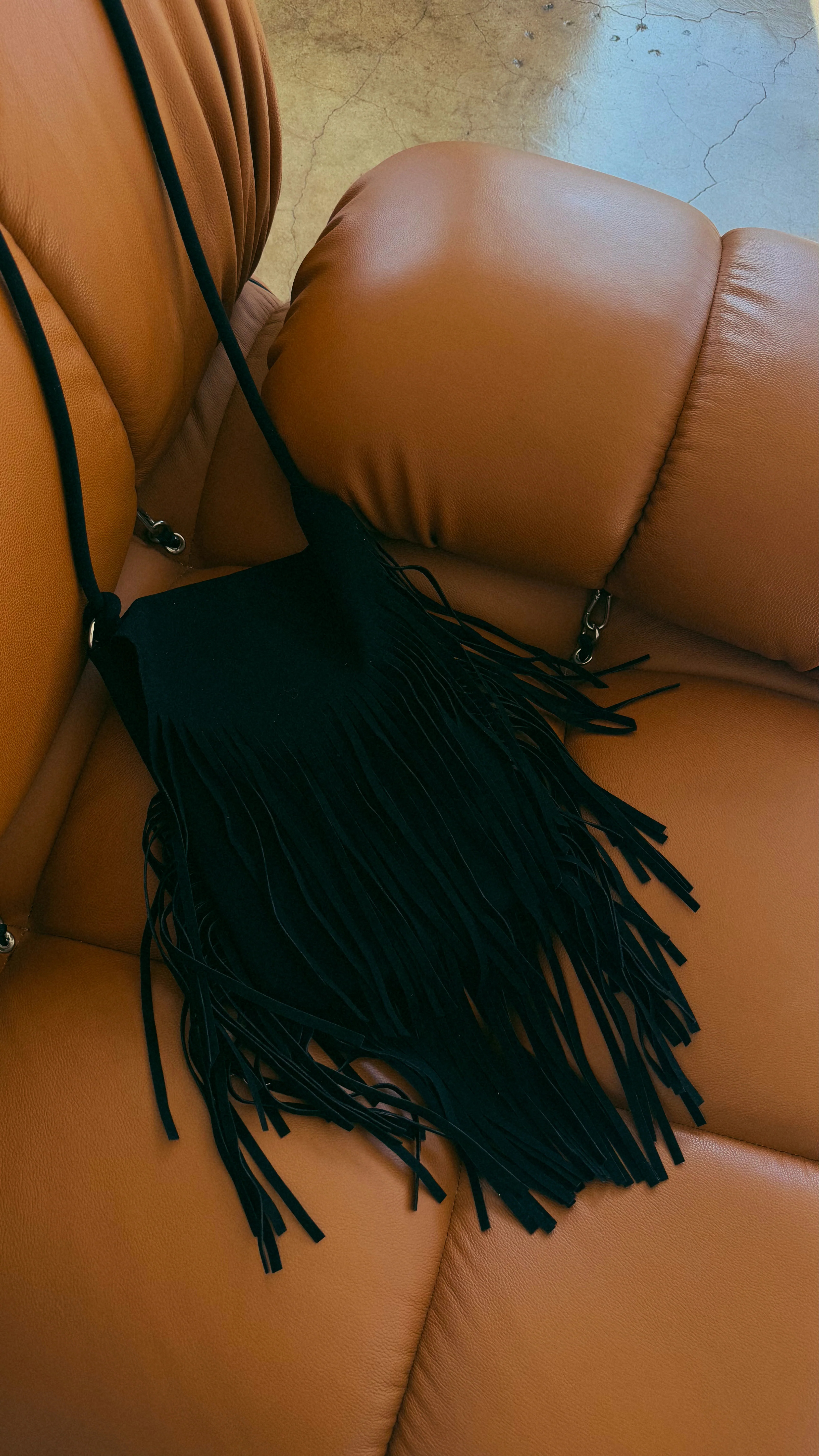 Cheyenne Fringe Bag - Black