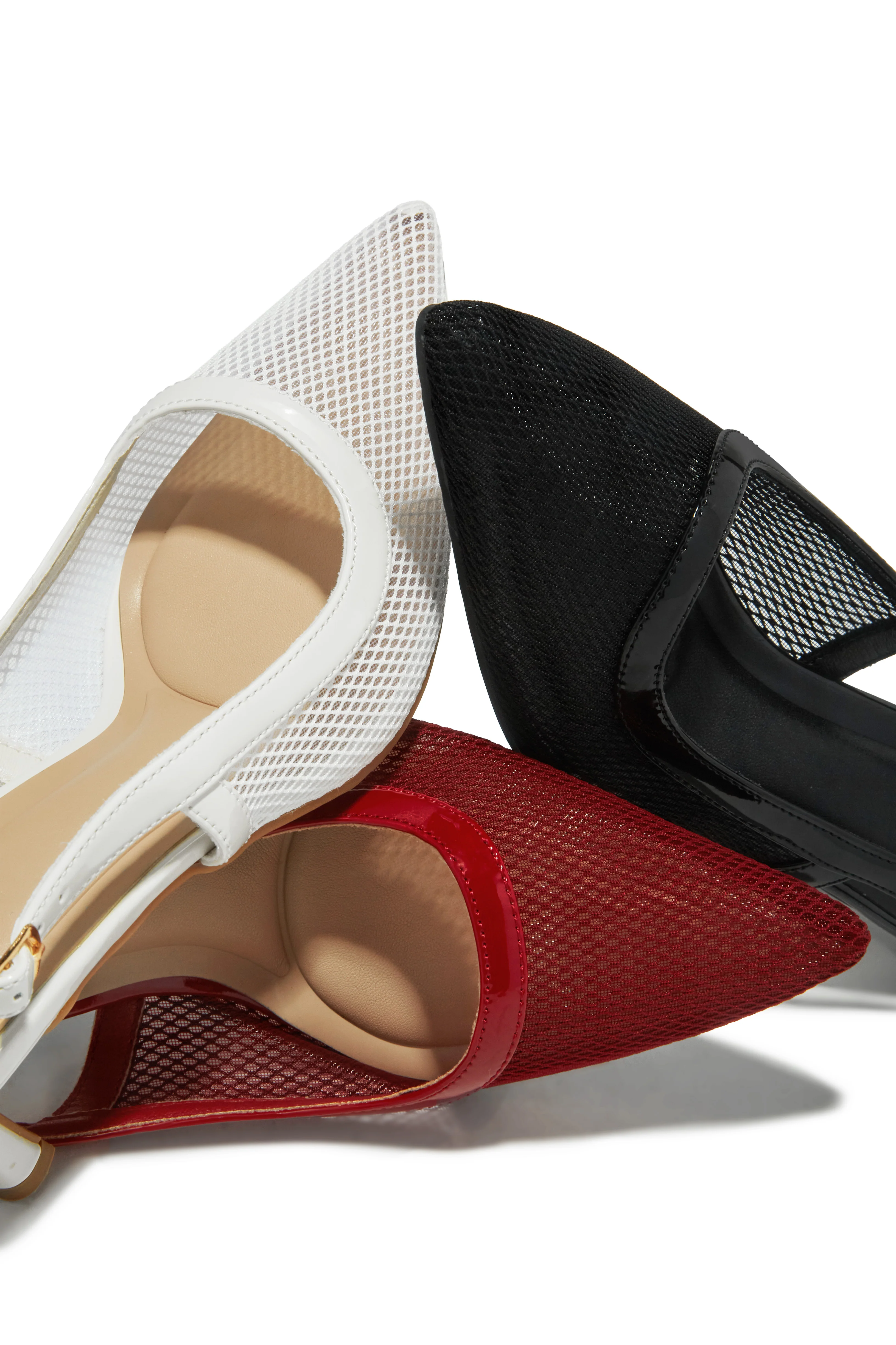 Chloey Slingback Mid Heel Pumps - Wine - Image 6