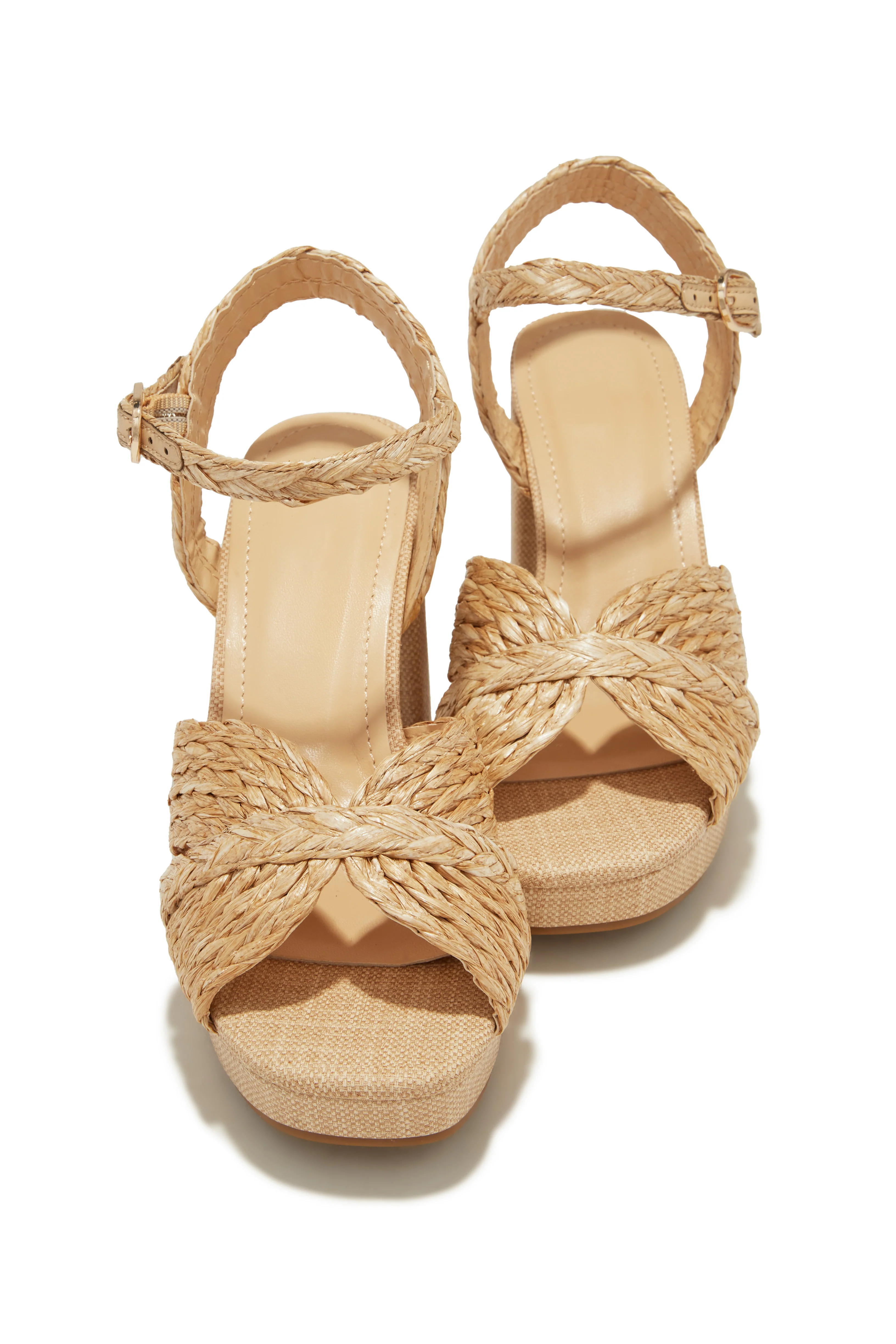 Coastal Resort Platform Block Heels - Natural - Image 2
