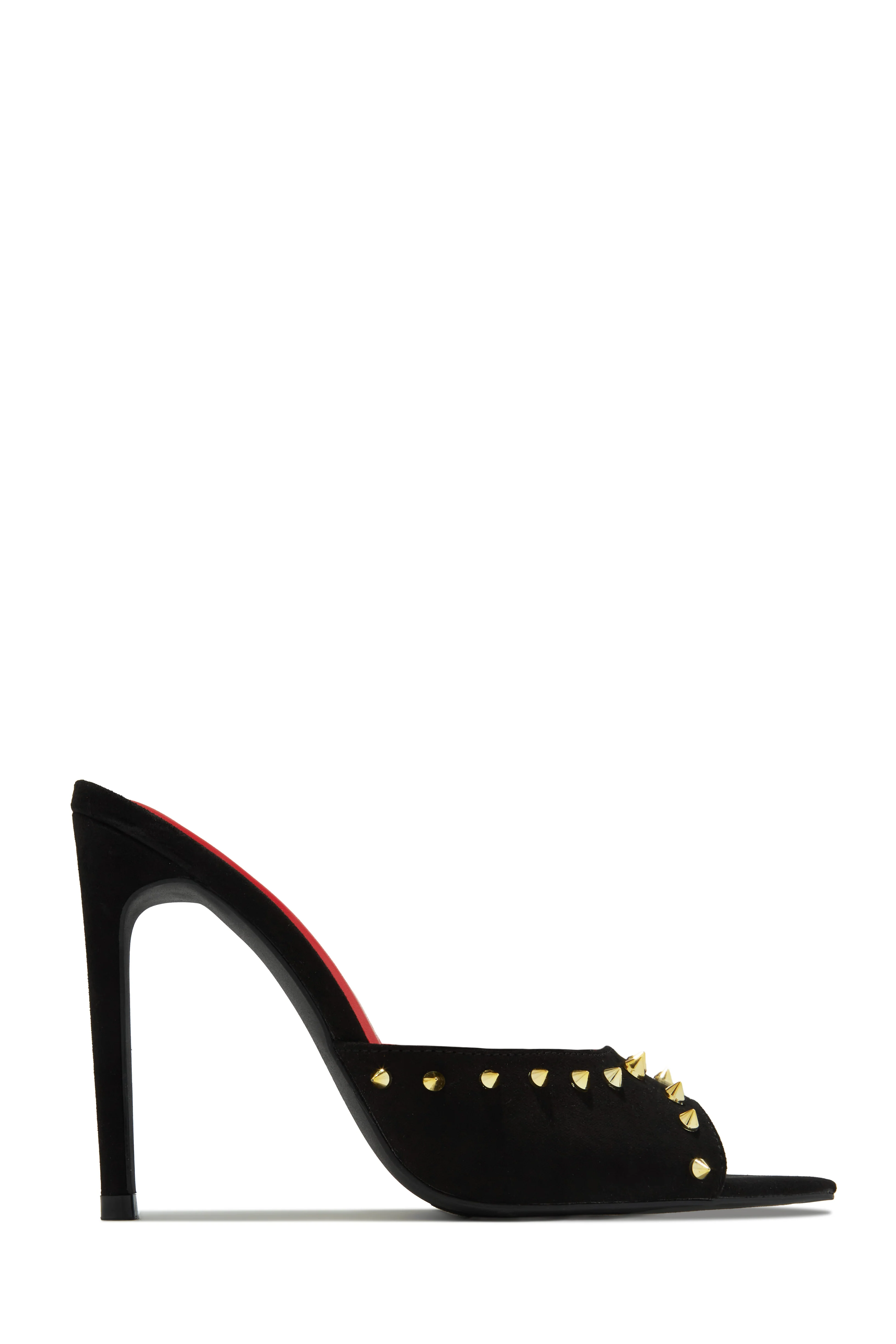 Collette Studded High Heel Mules - Clear - Image 6