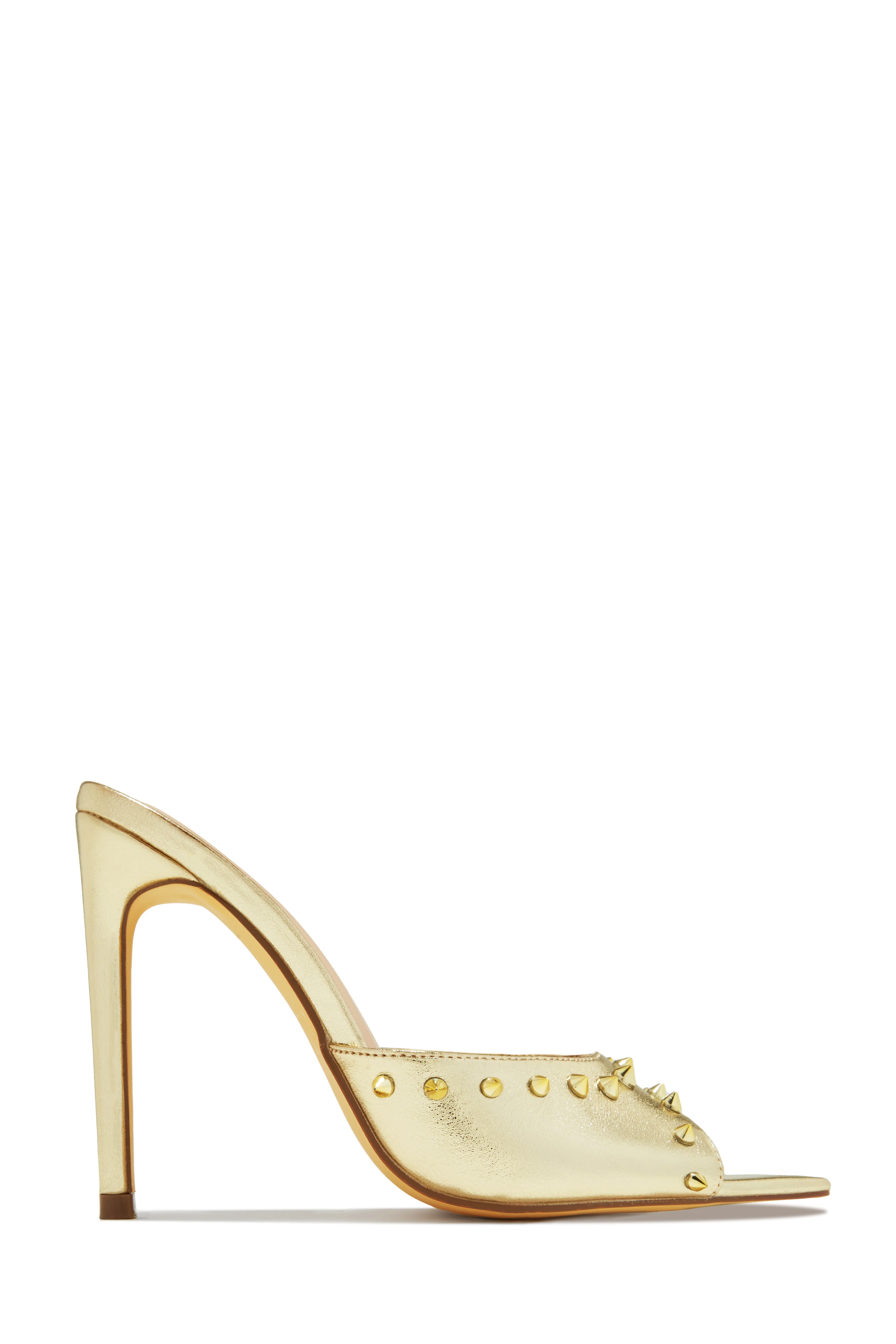Collette Studded High Heel Mules - Clear - Image 7