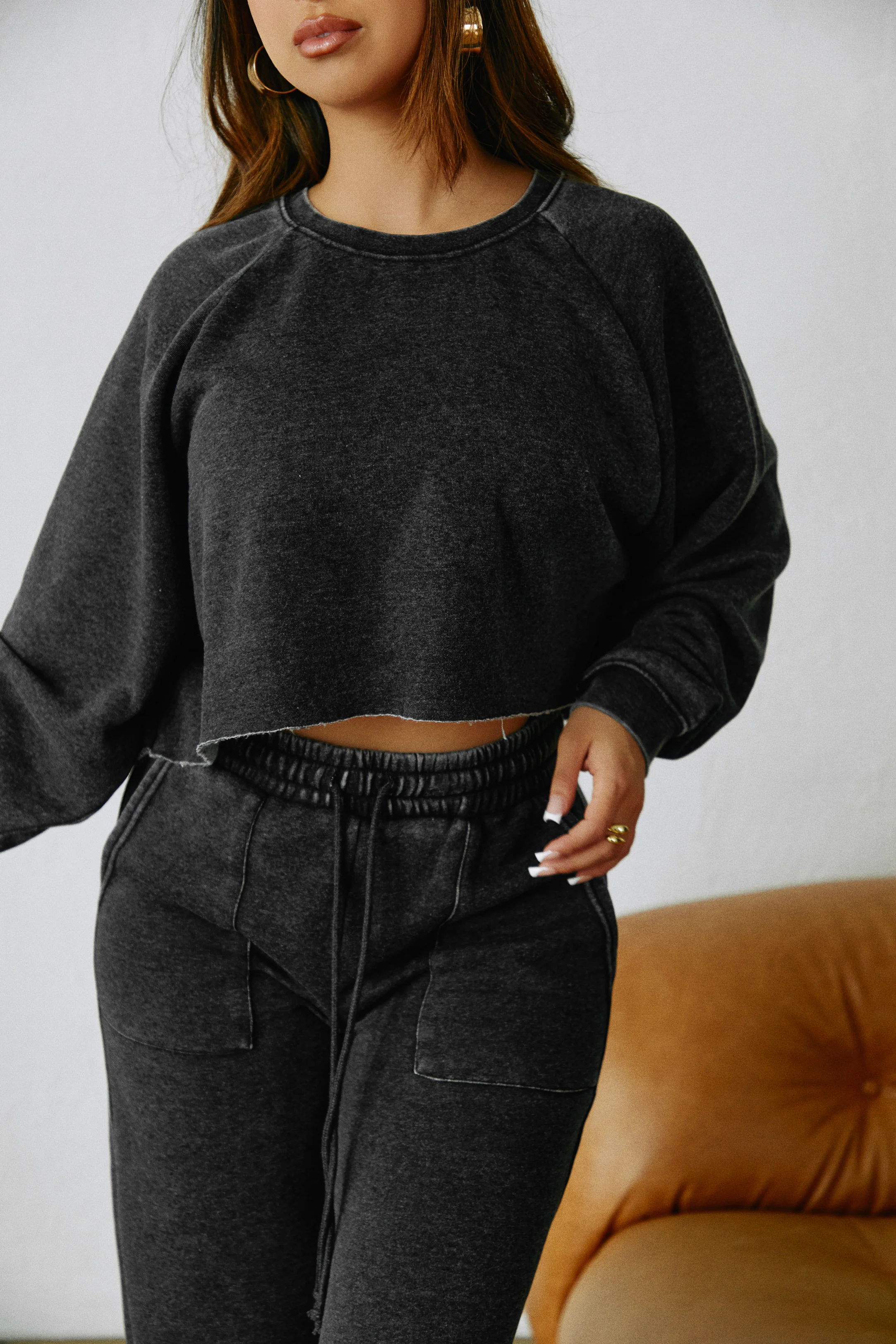 Cozy Moments Crop Sweater - Black - Image 8