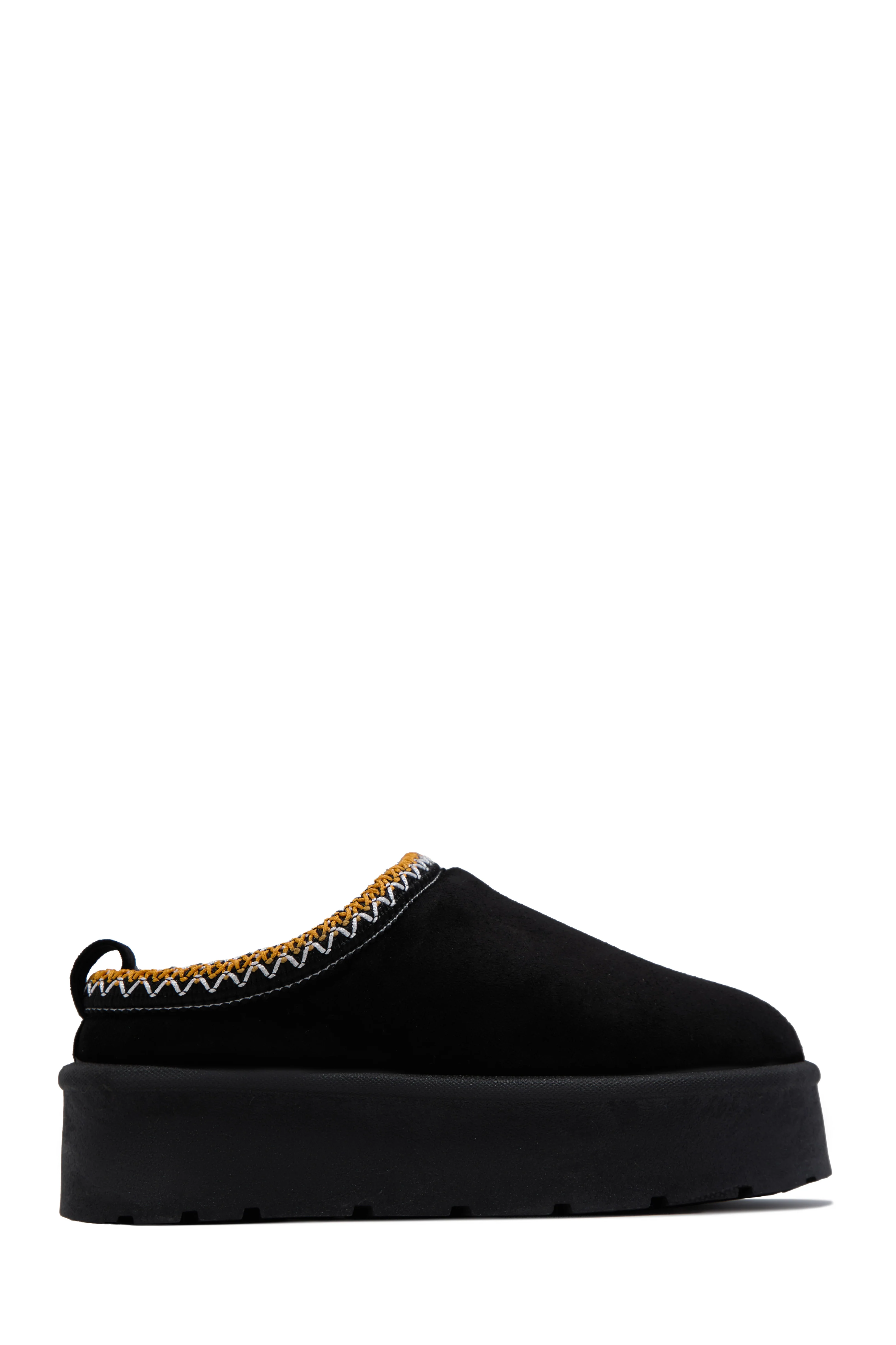 Cozy Weather Slip On Platform Flats - Black - Image 4