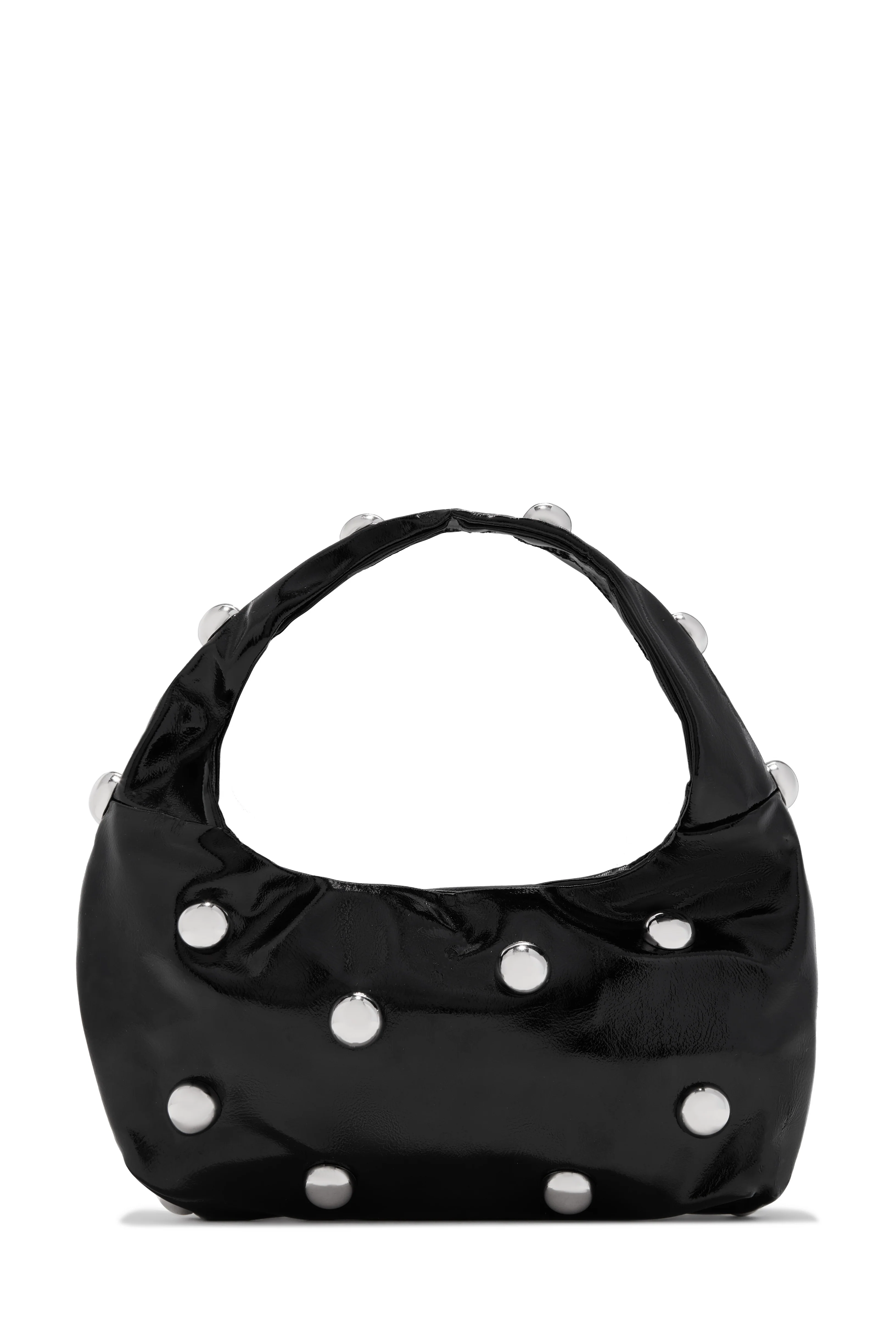 Dahlaney Studded Handbag - Black Silver