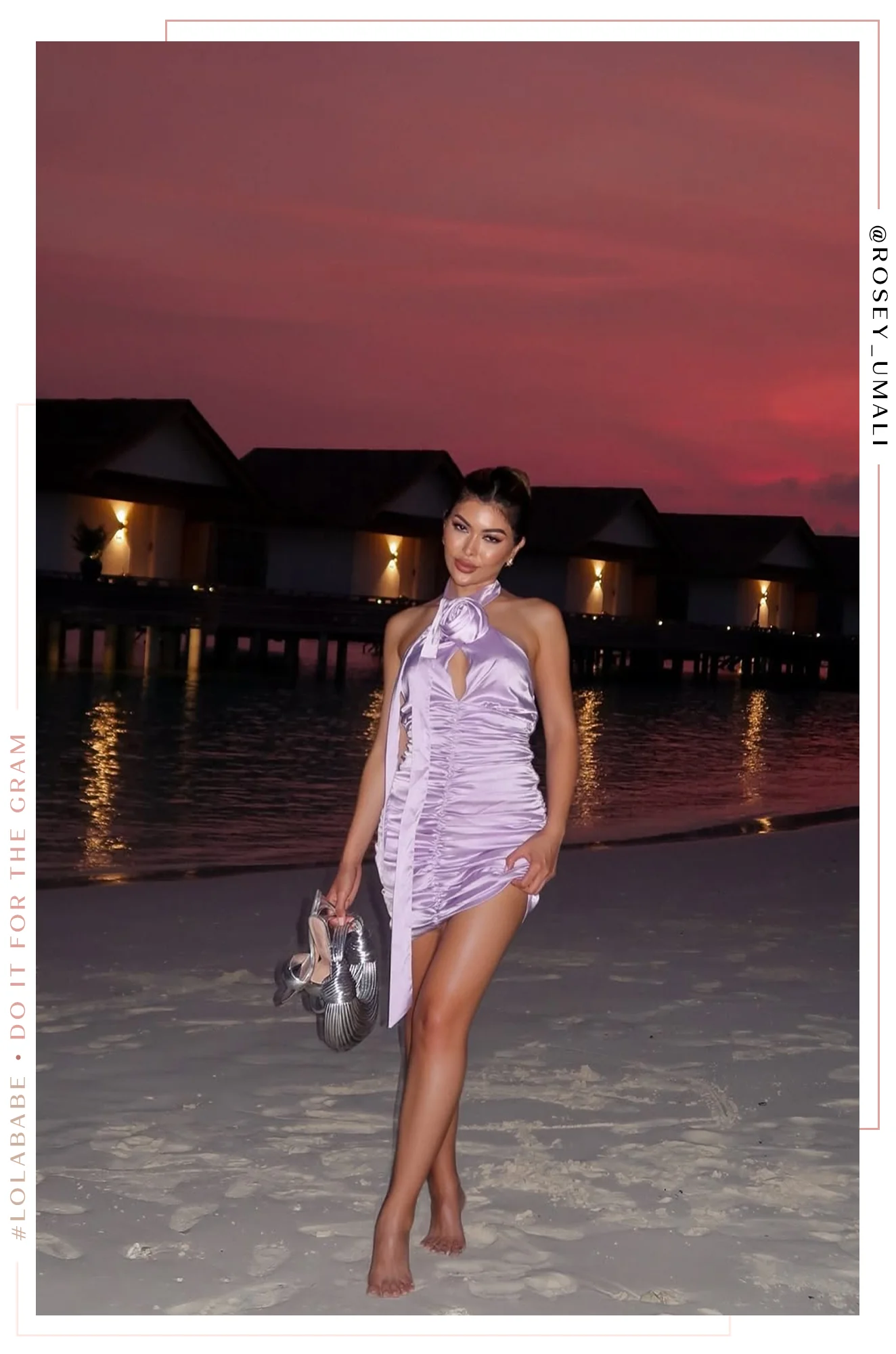 Dance All Night Halter Neck Mini Dress - Lilac - Image 9