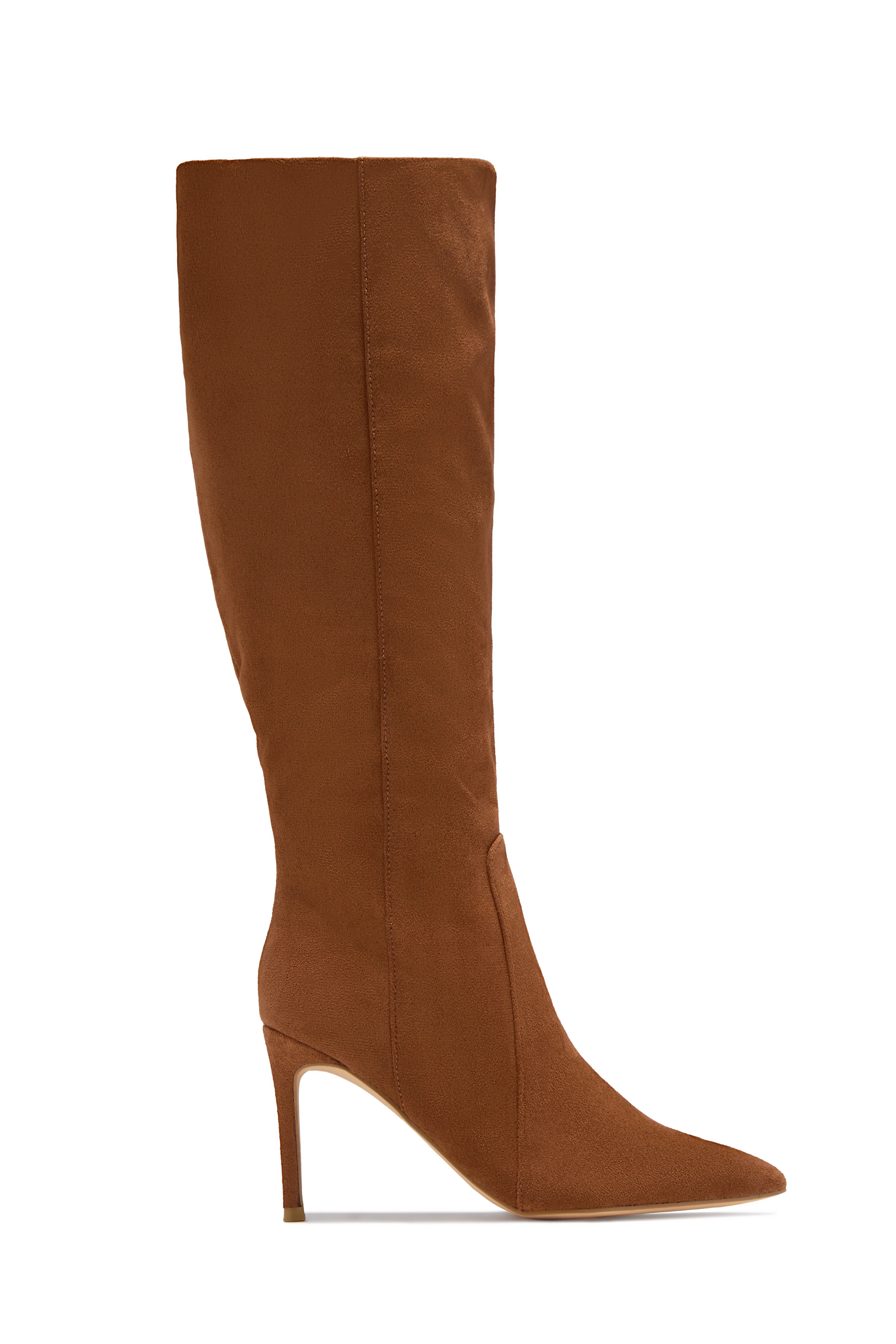 Daniella Below The Knee Heel Boots - Chestnut - Image 5
