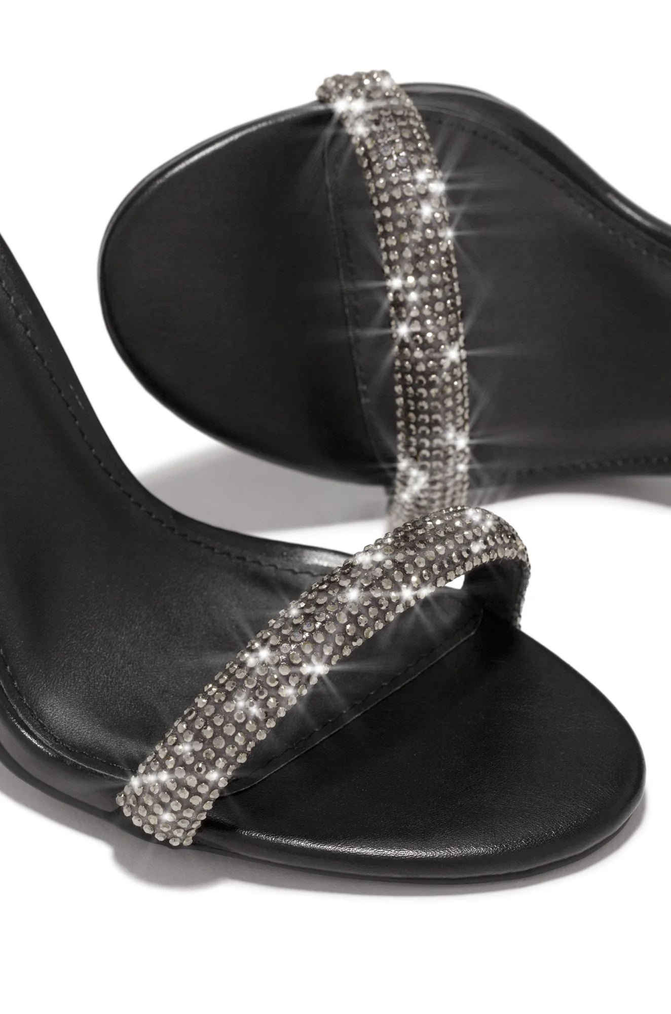 Dayana Embellished Block High Heels - Black - Image 4